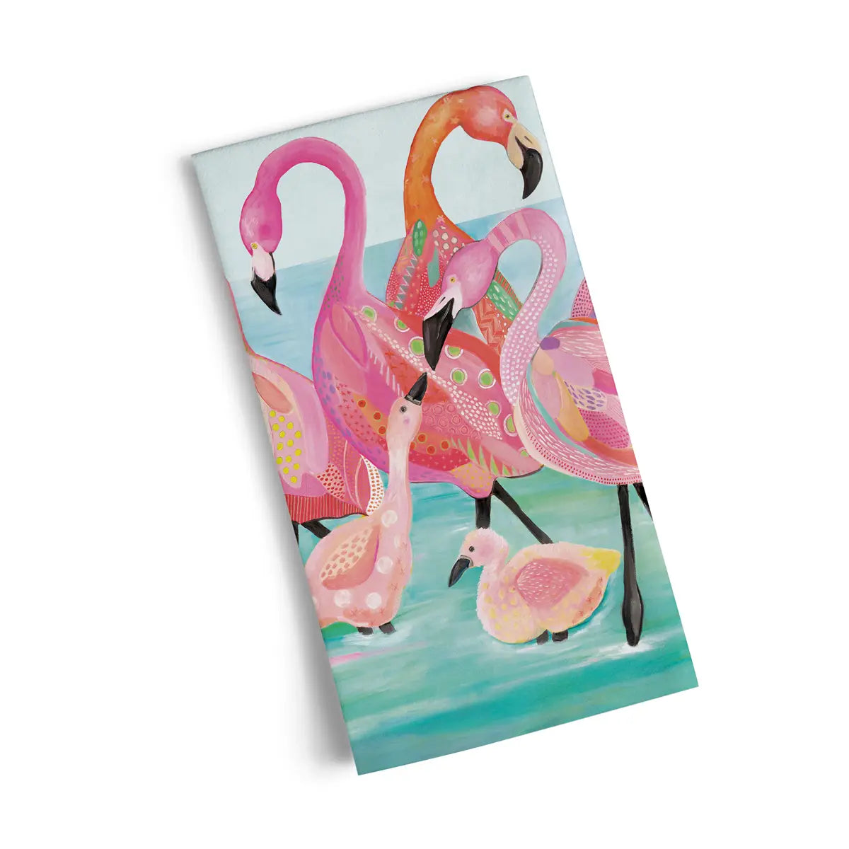 Flamingo Beach | Cotton Tea Towel - Bella's House Tulsa