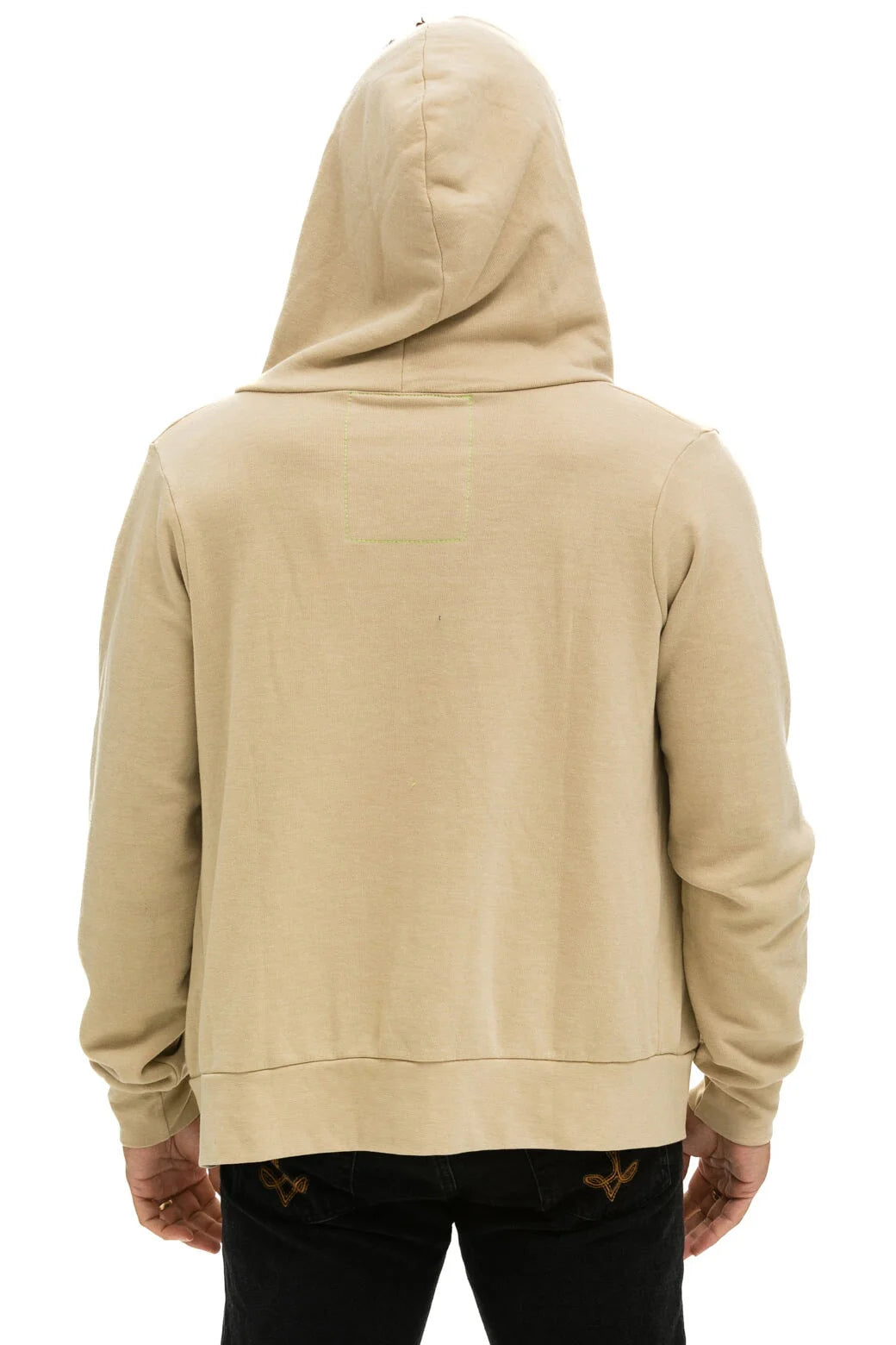 5 Stripe Zip Hoodie Sand Pink Green - Bella's House Tulsa