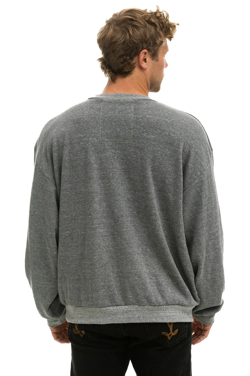 5 Stripe Crew Sweatshirt Relaxed Heather Grey