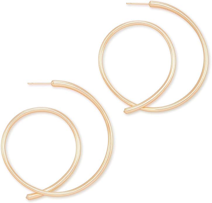 Myles Rose Gold Hoop Earrings - Bella's House Tulsa
