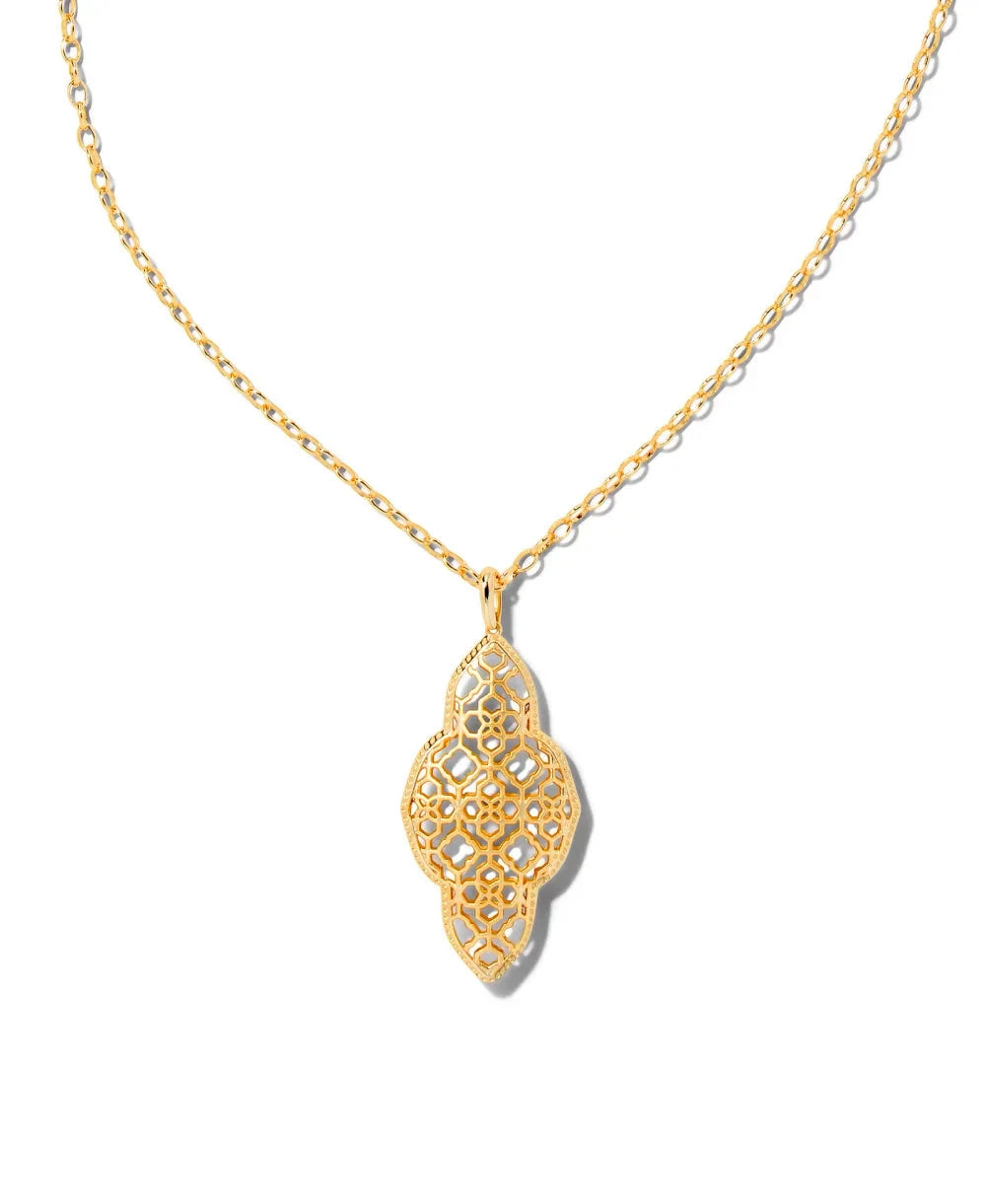 Abbie Long Pendant Necklace - Gold