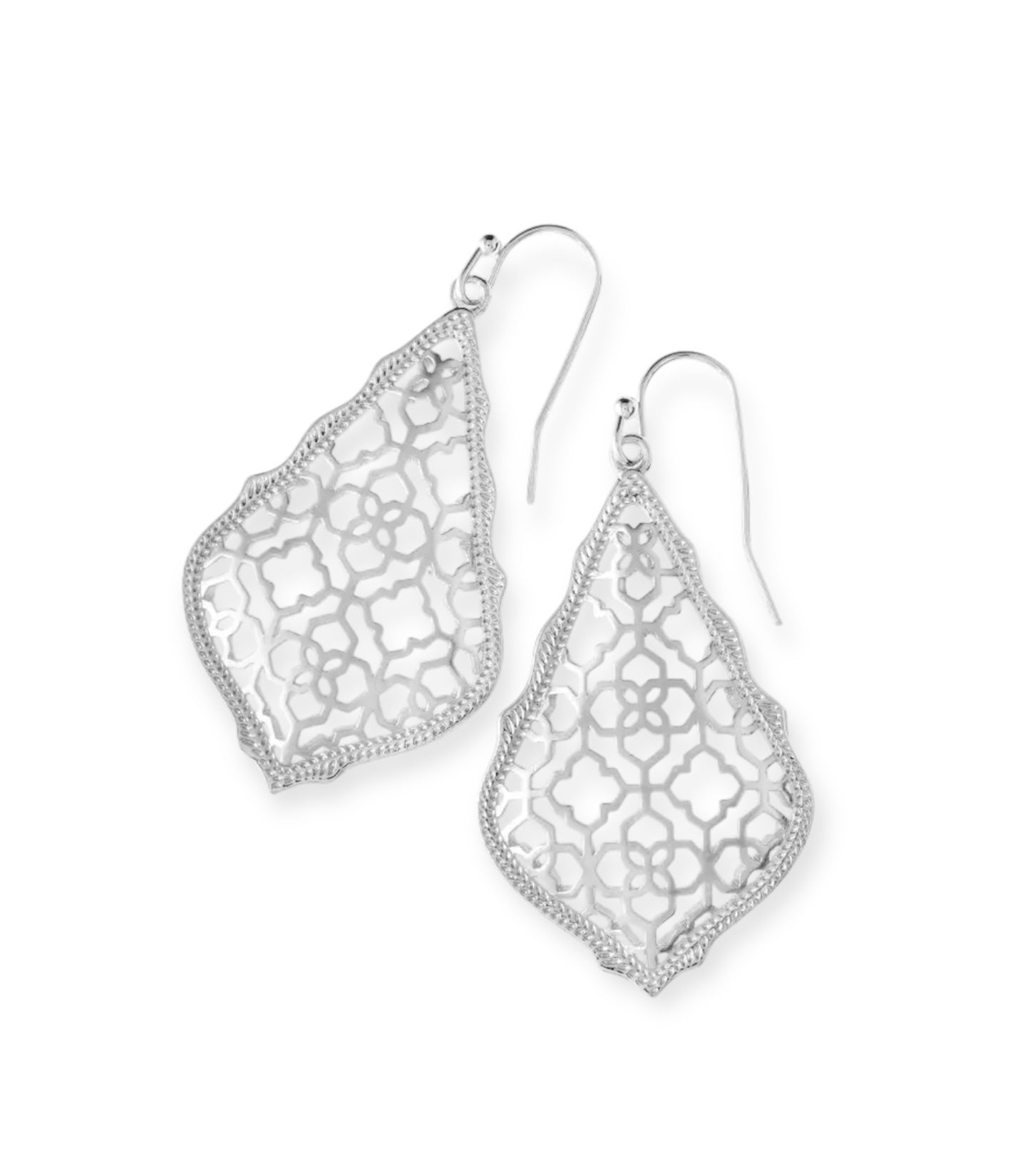 Addie Silver Drop Earrings in Silver Filigree Mixl - Bella's House Tulsa