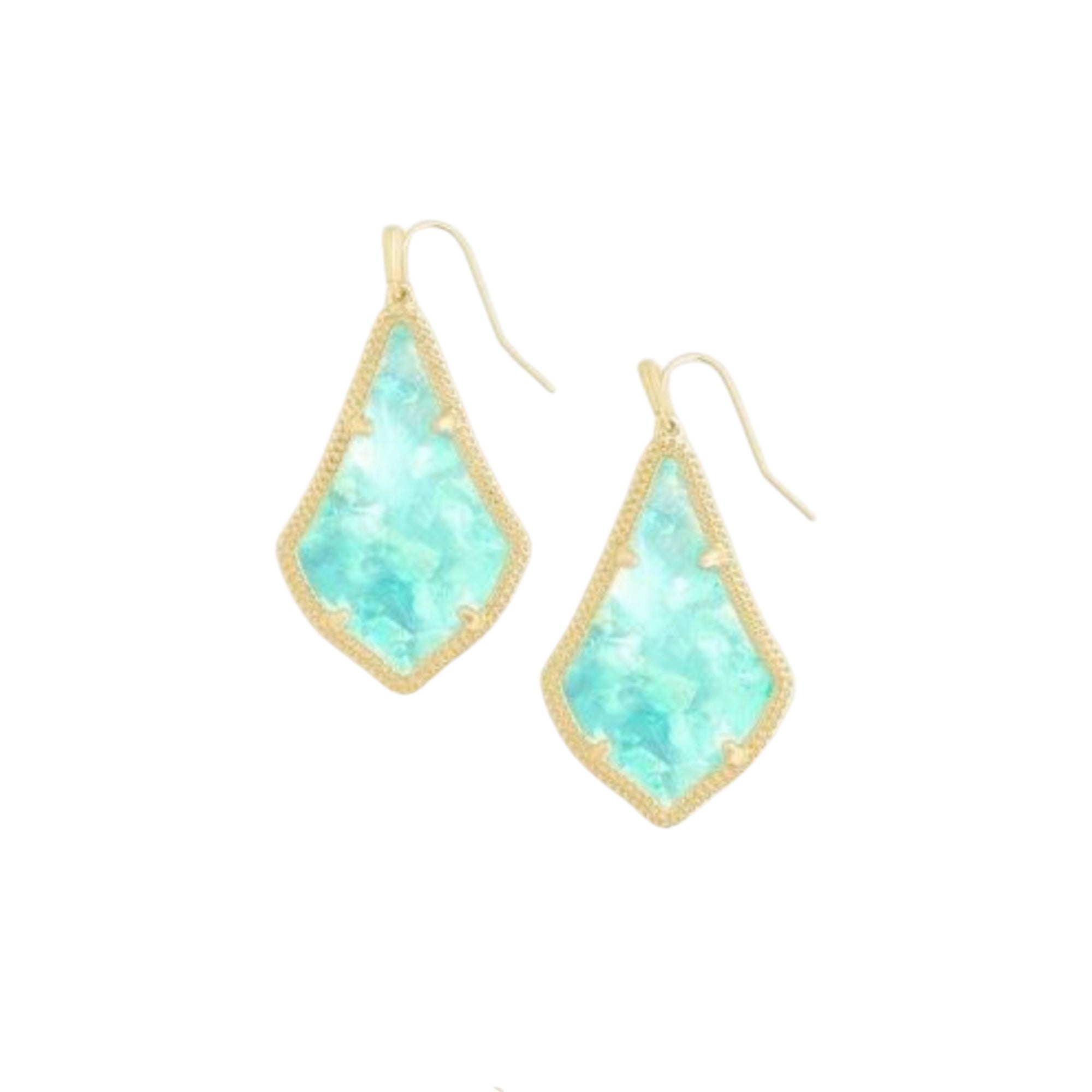 Alex Earrings in Gold Iridescent Mint