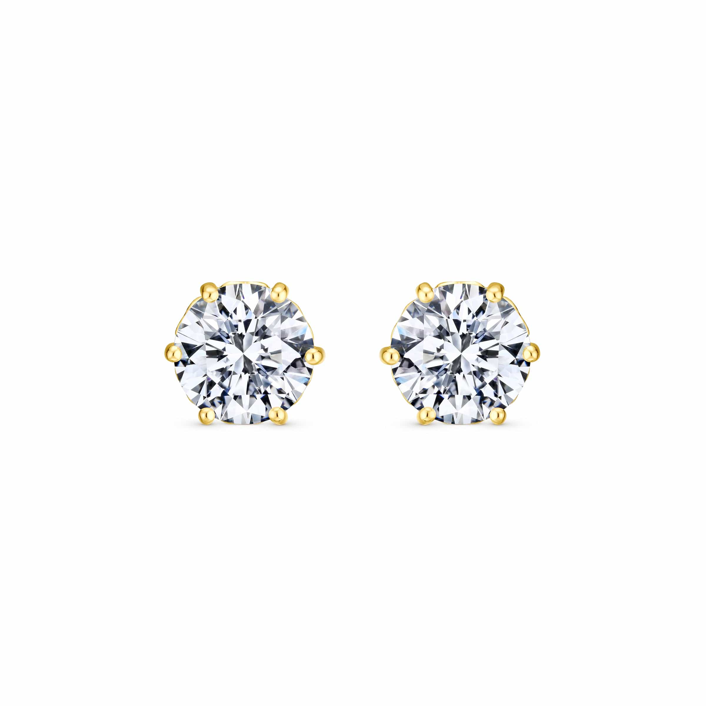 Alpha Circle Stud Earrings Gold - Bella's House Tulsa