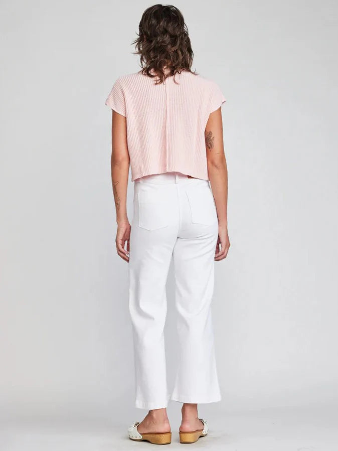 Aria Hi-Waist Pants White Denim