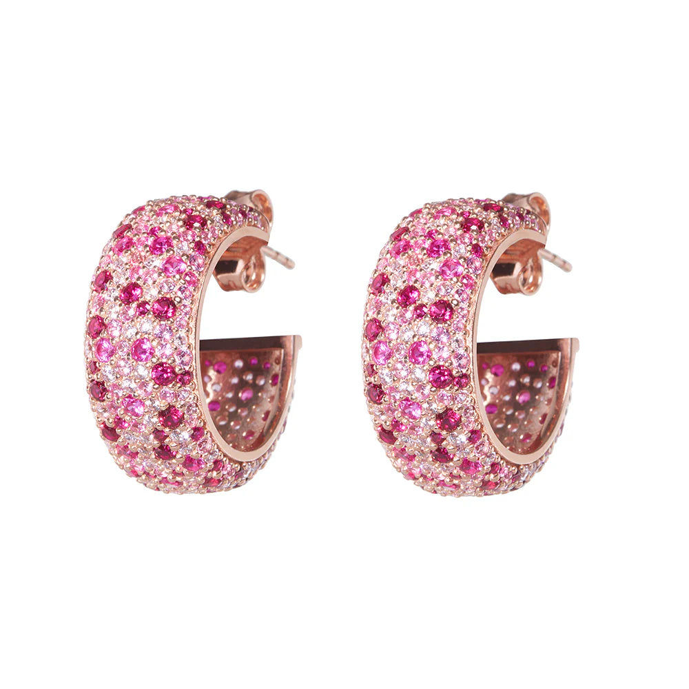 Audrey Hoop Pink Ombre Crystals - Bella's House Tulsa