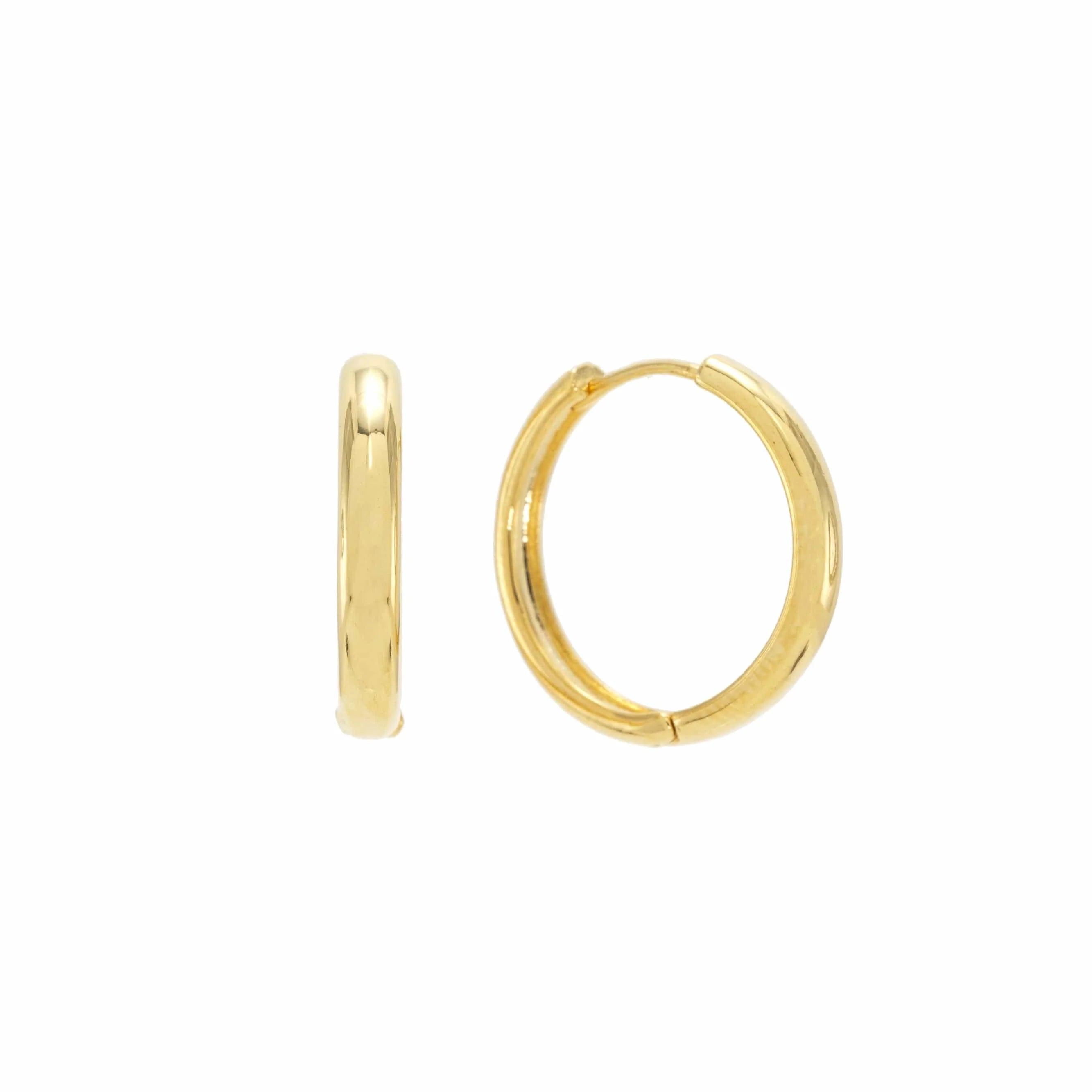 Bea 20mm Hoop Earrings Gold - Bella's House Tulsa