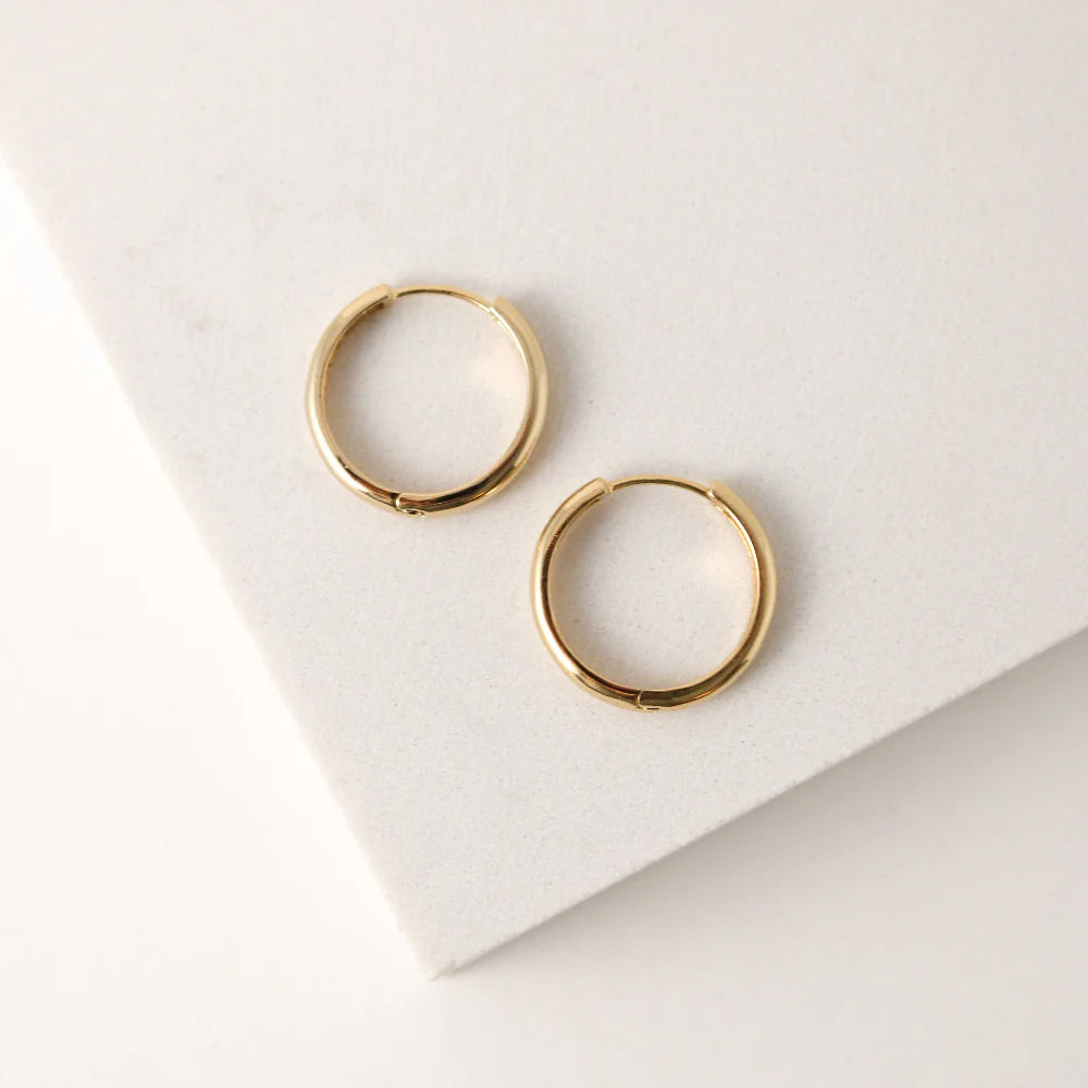 Bea 20mm Hoop Earrings Gold - Bella's House Tulsa