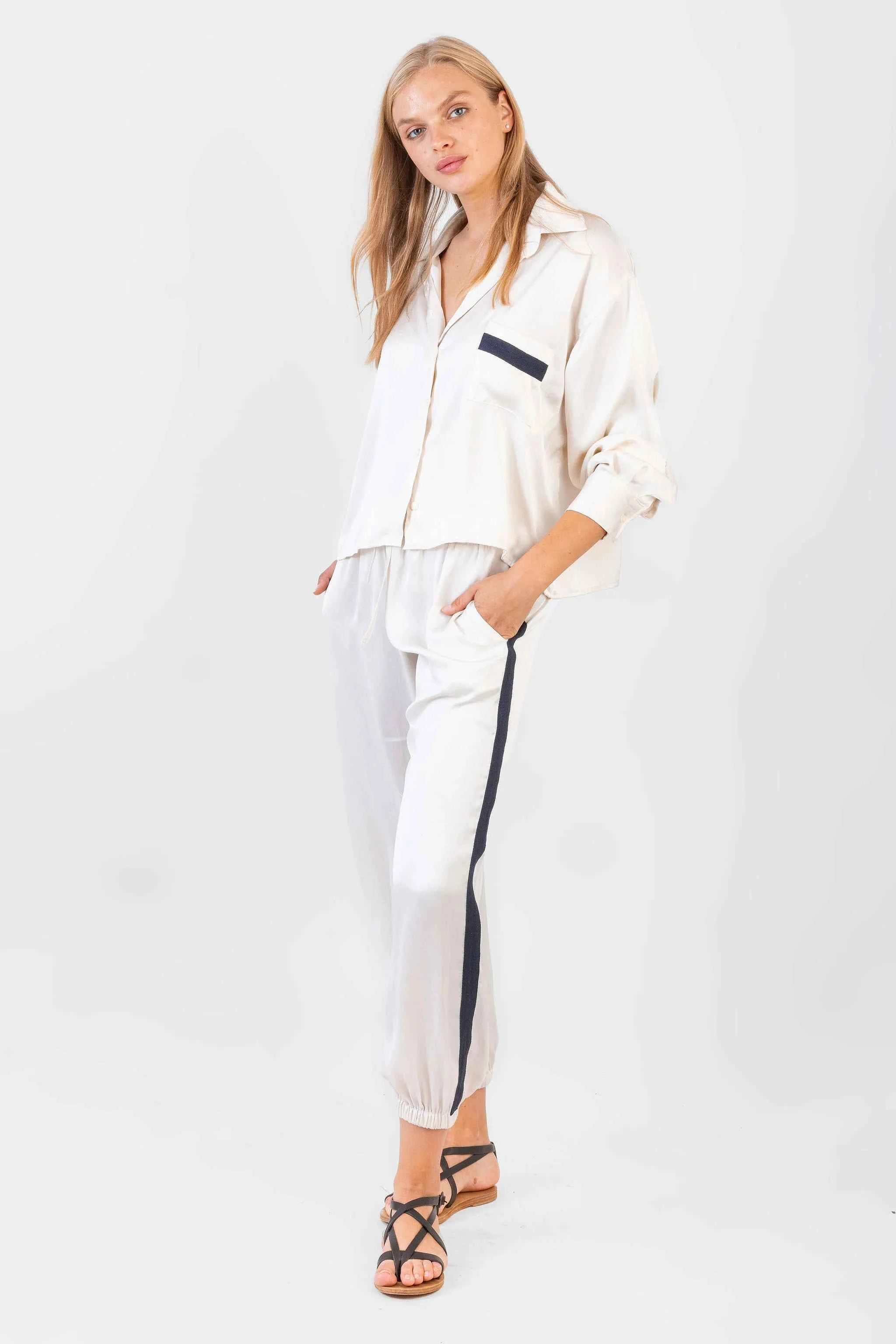 Koch Benny Top Ivory Poly Satin