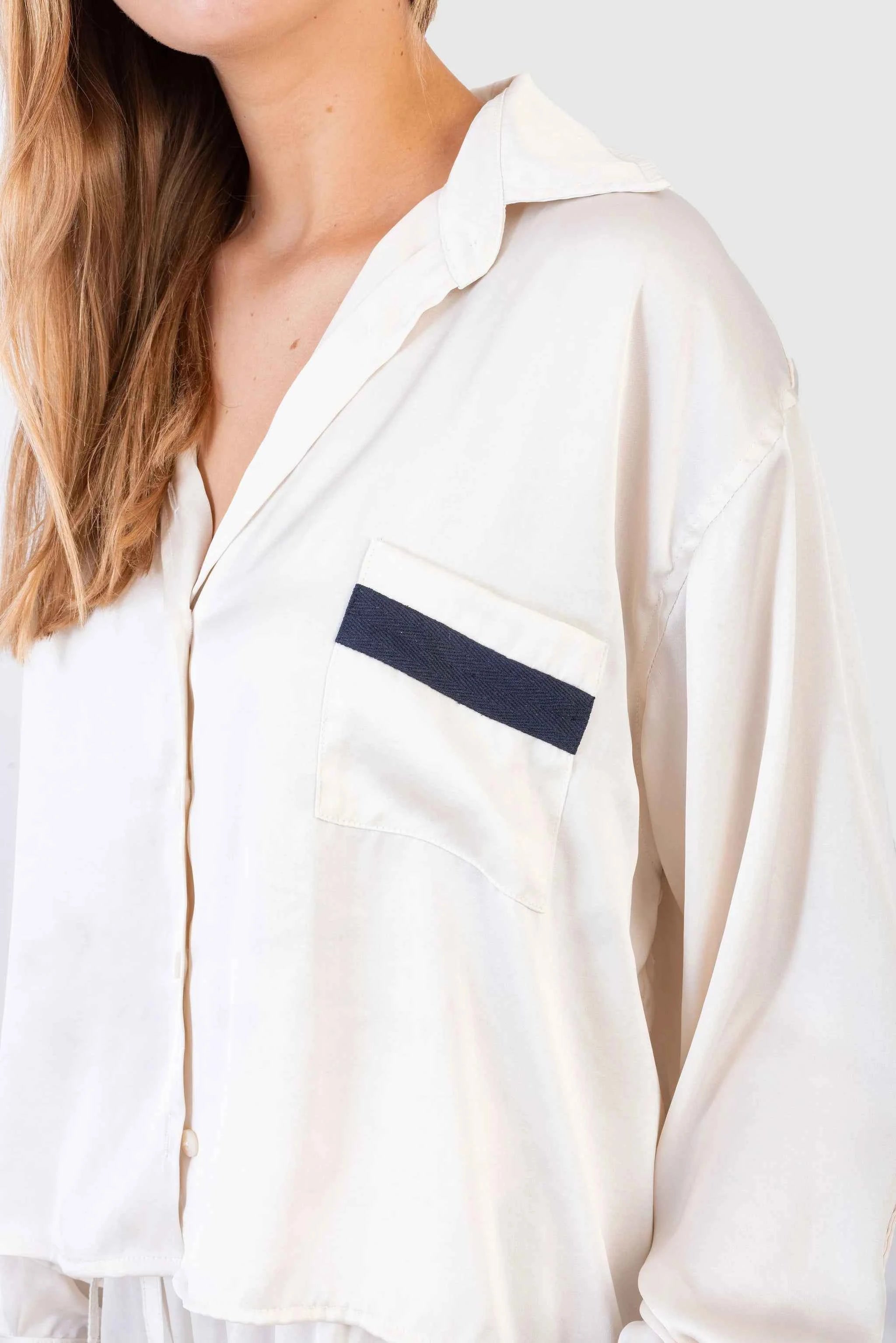Koch Benny Top Ivory Poly Satin