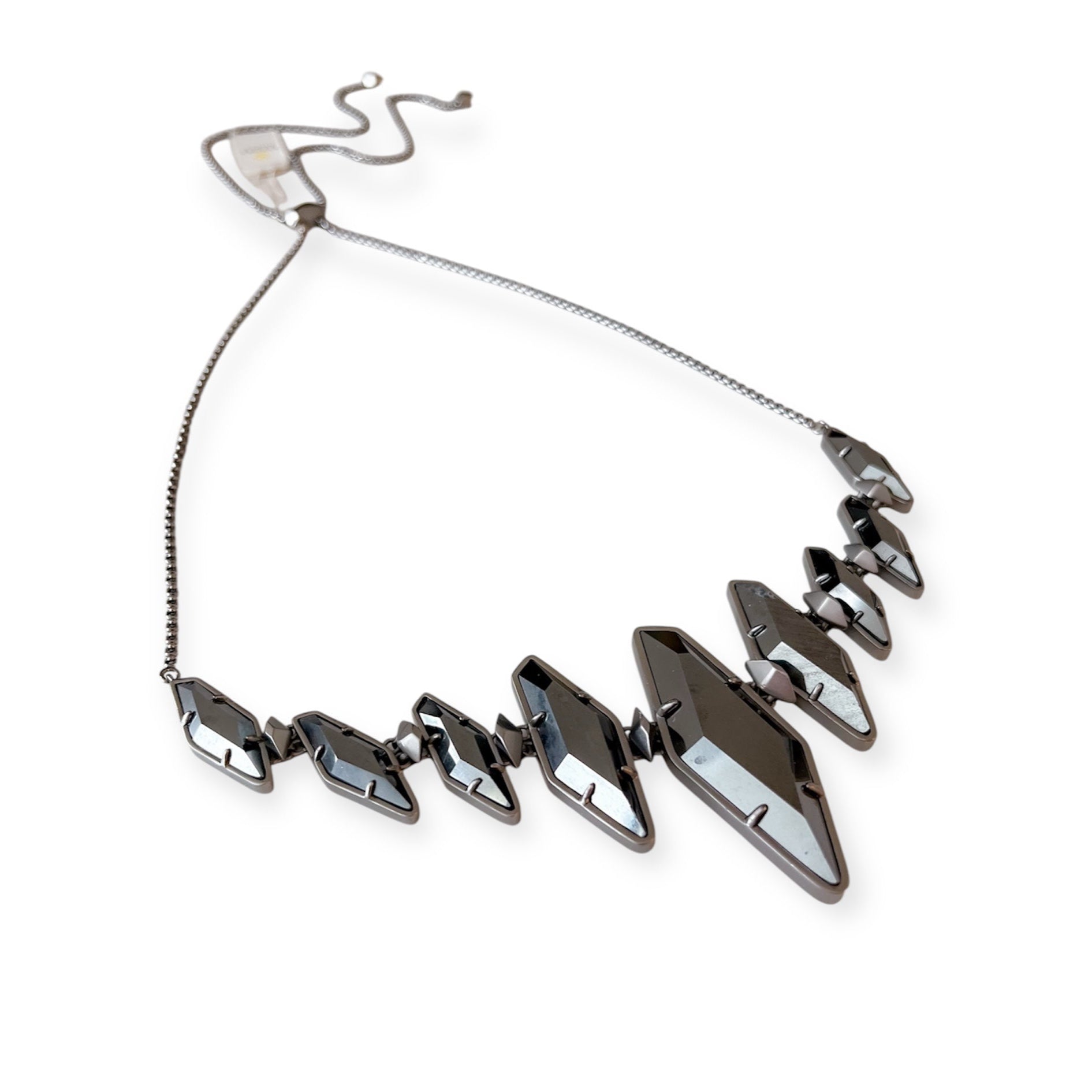 Berniece Statement Necklace in Hematite