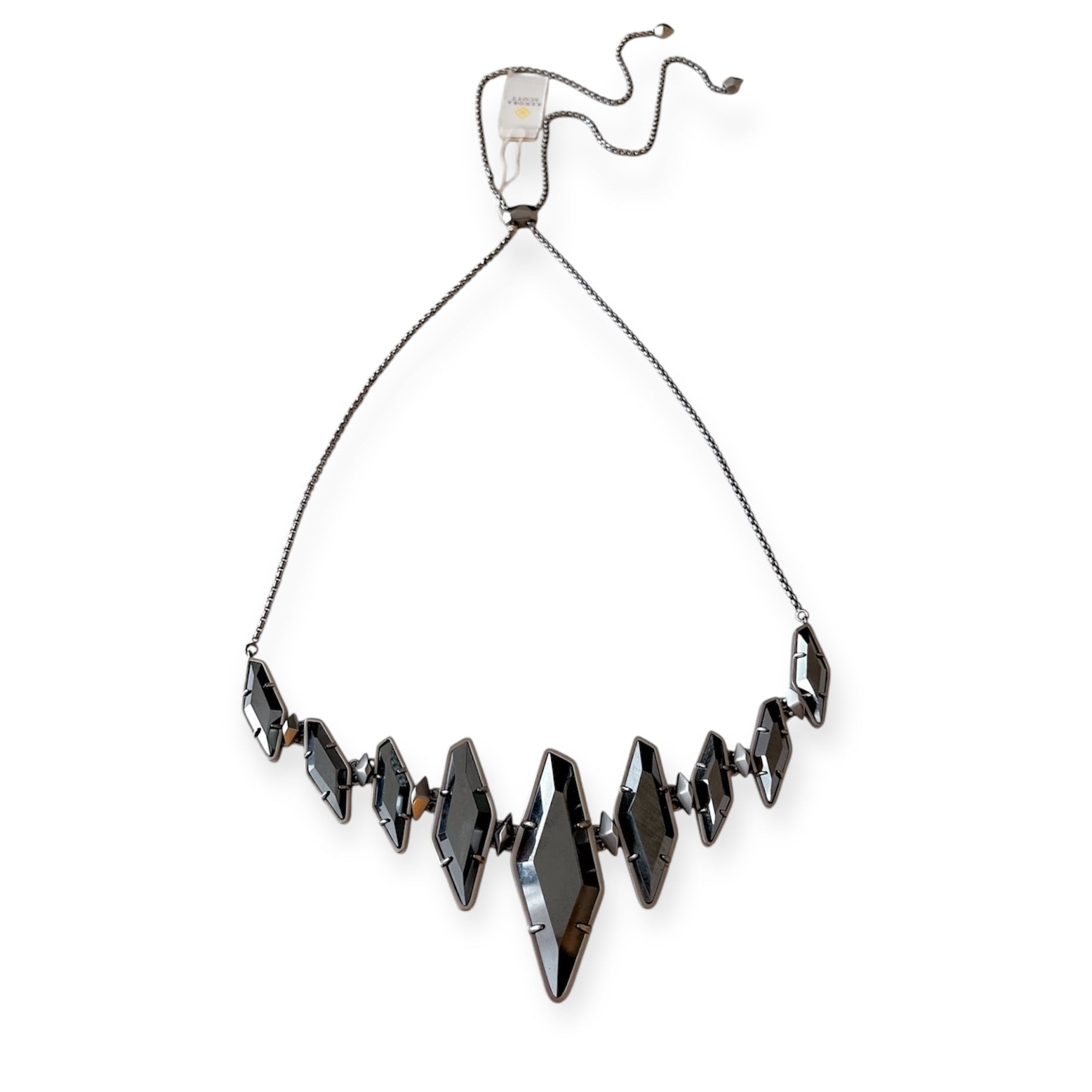 Berniece Statement Necklace in Hematite