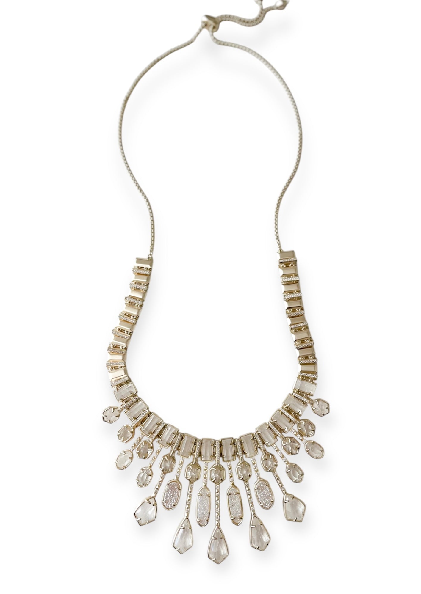 Bette Statement Necklace in Gold Iridescent Drusy - Bella's House Tulsa