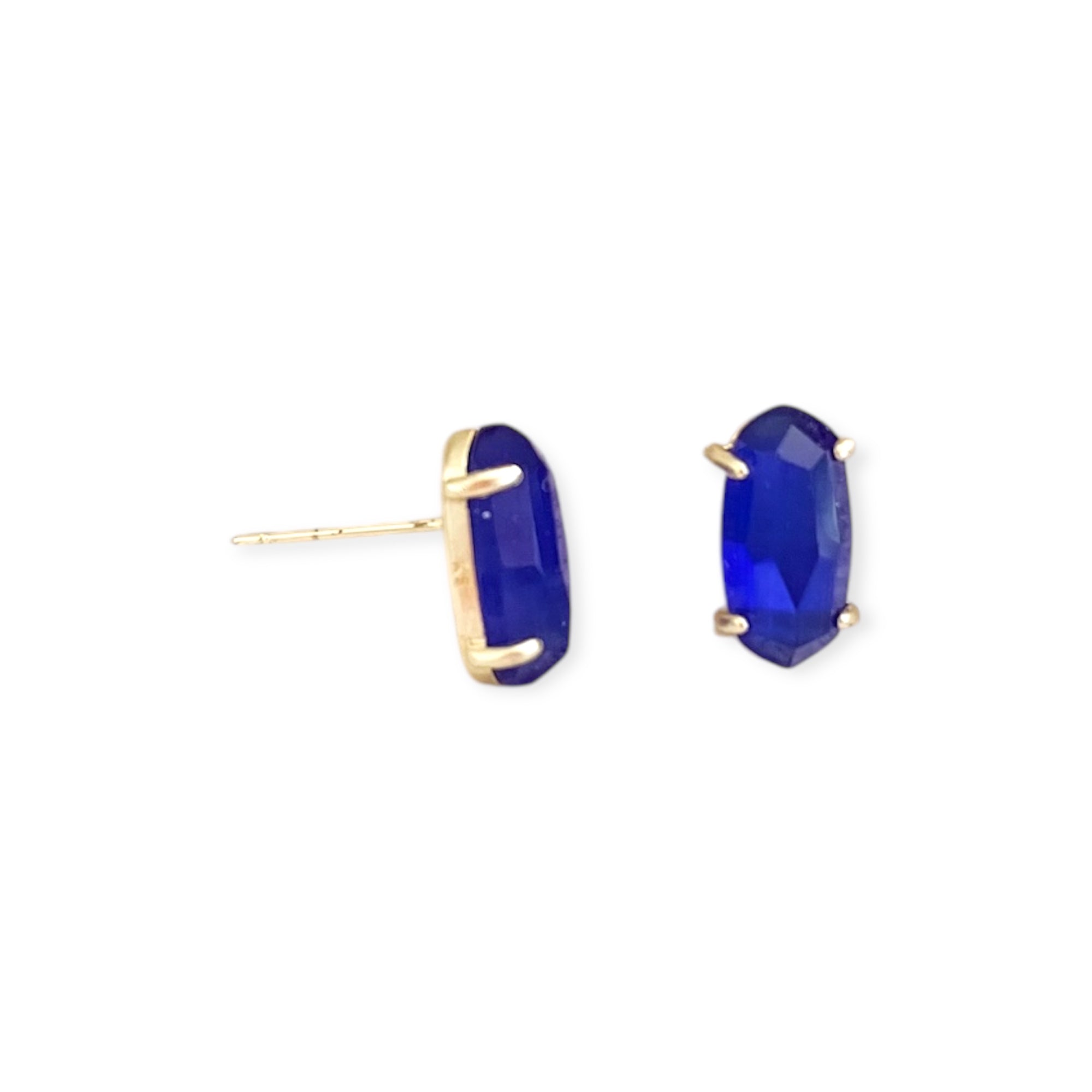 Betty Gold Earrings in Blue