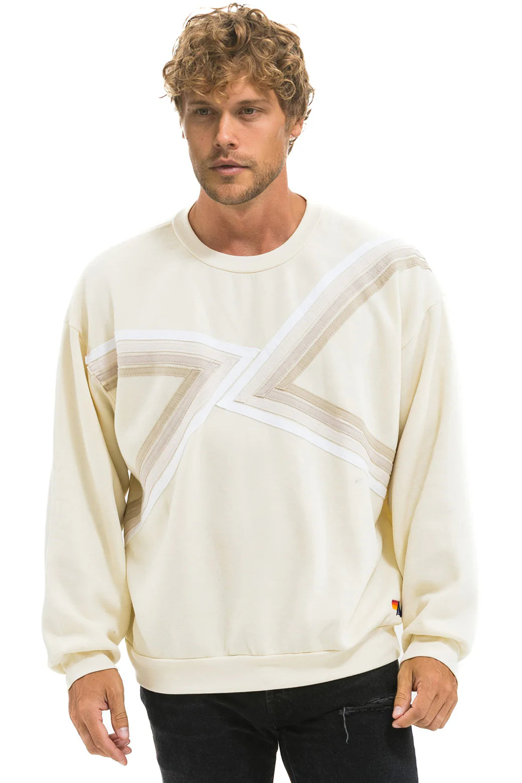 Blaze Crew Relaxed Sweatshirt Vintage White