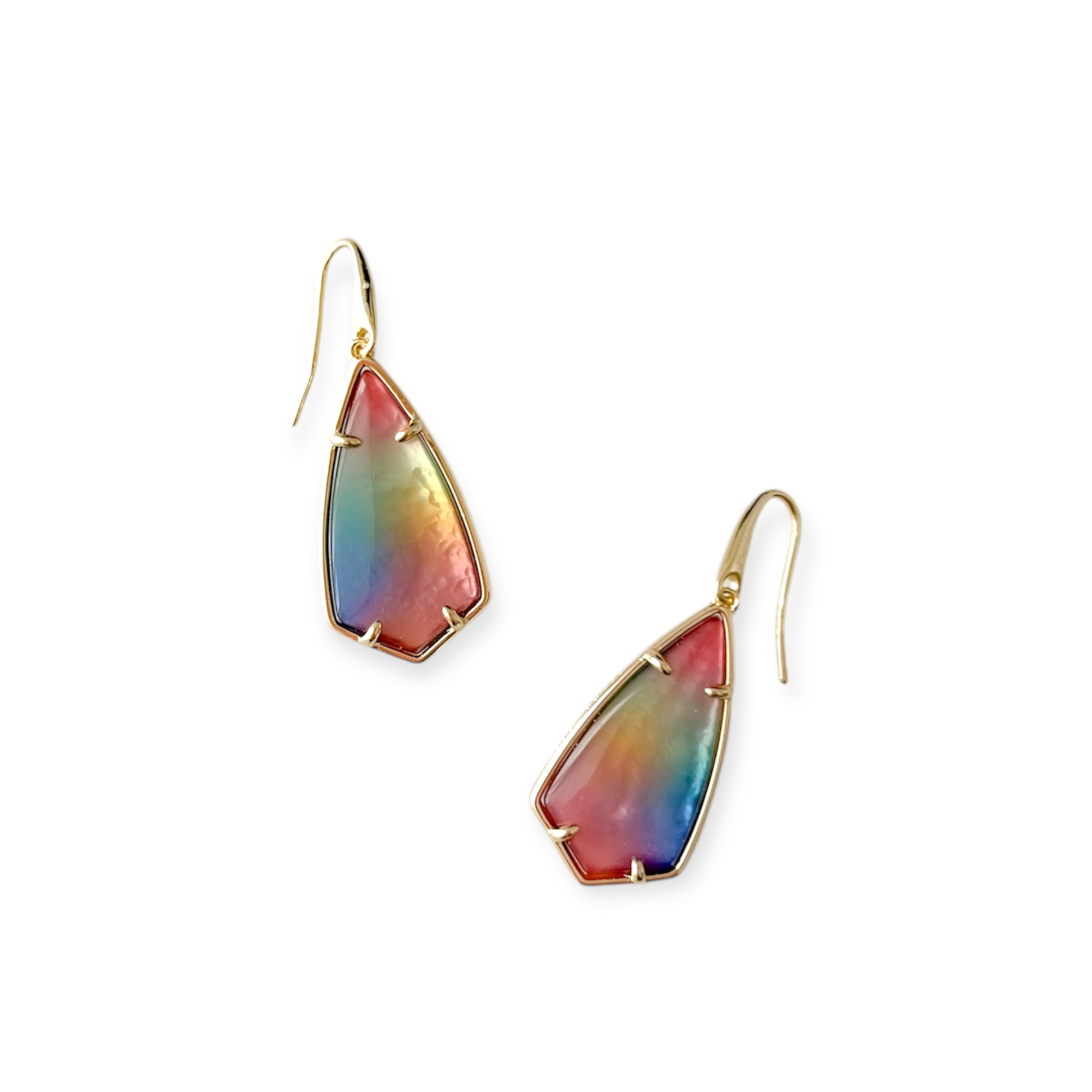 Camry Gold Earrings in Yellow Watercolor Illusion