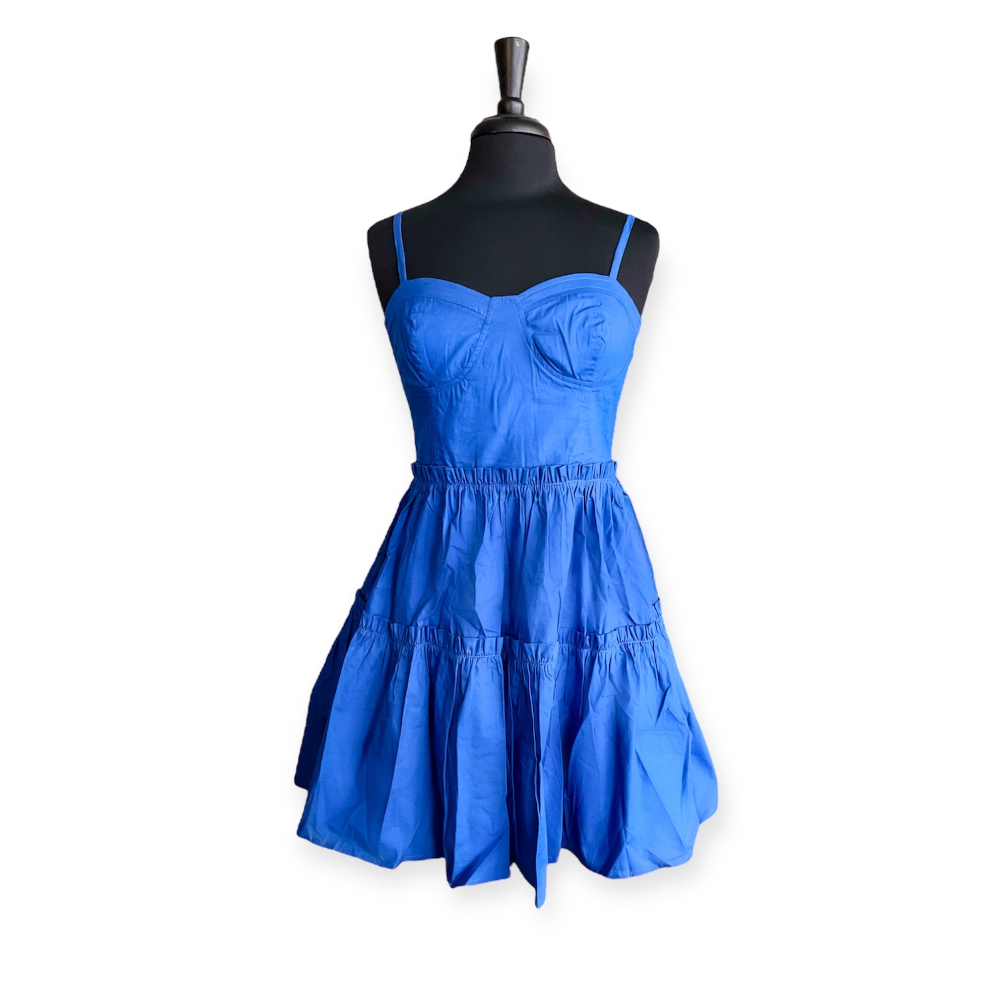 Candice Dress in Cobalt Blue Poplin