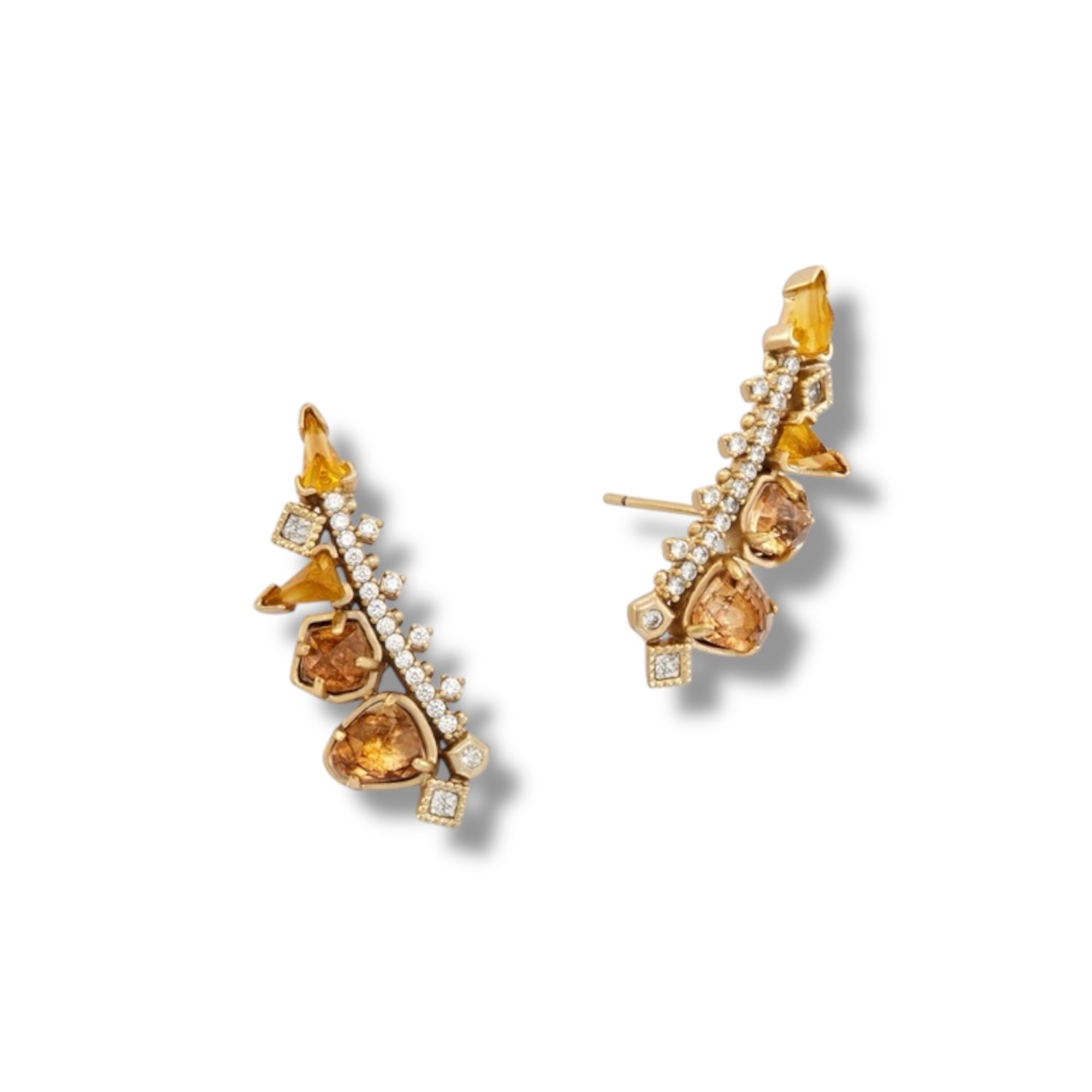 Clarissa Ear Climbers in Gold Mix