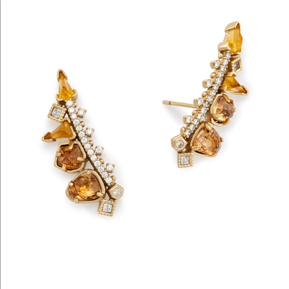 Clarissa Ear Climbers in Gold Mix