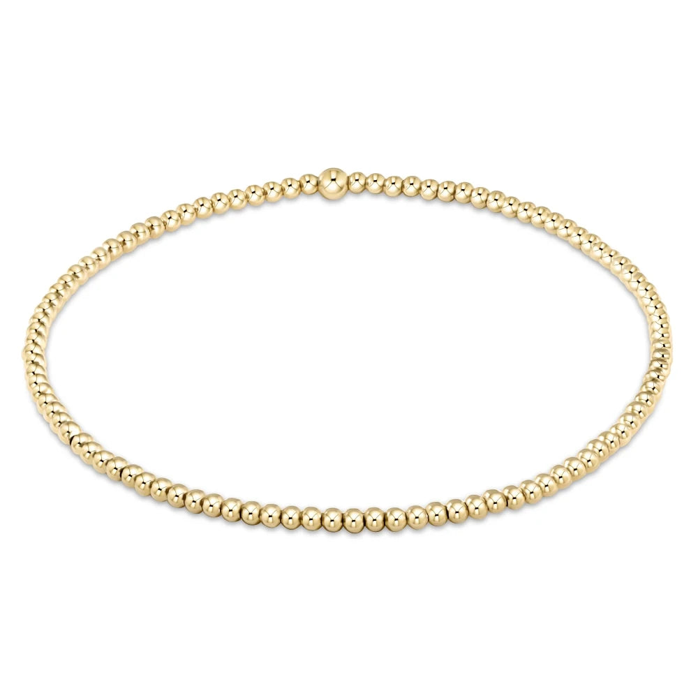 Classic Gold 2mm Bead Bracelet - Bella's House Tulsa
