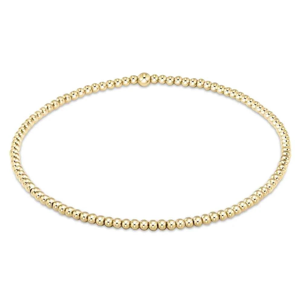 Classic Gold 2mm Bead Bracelet