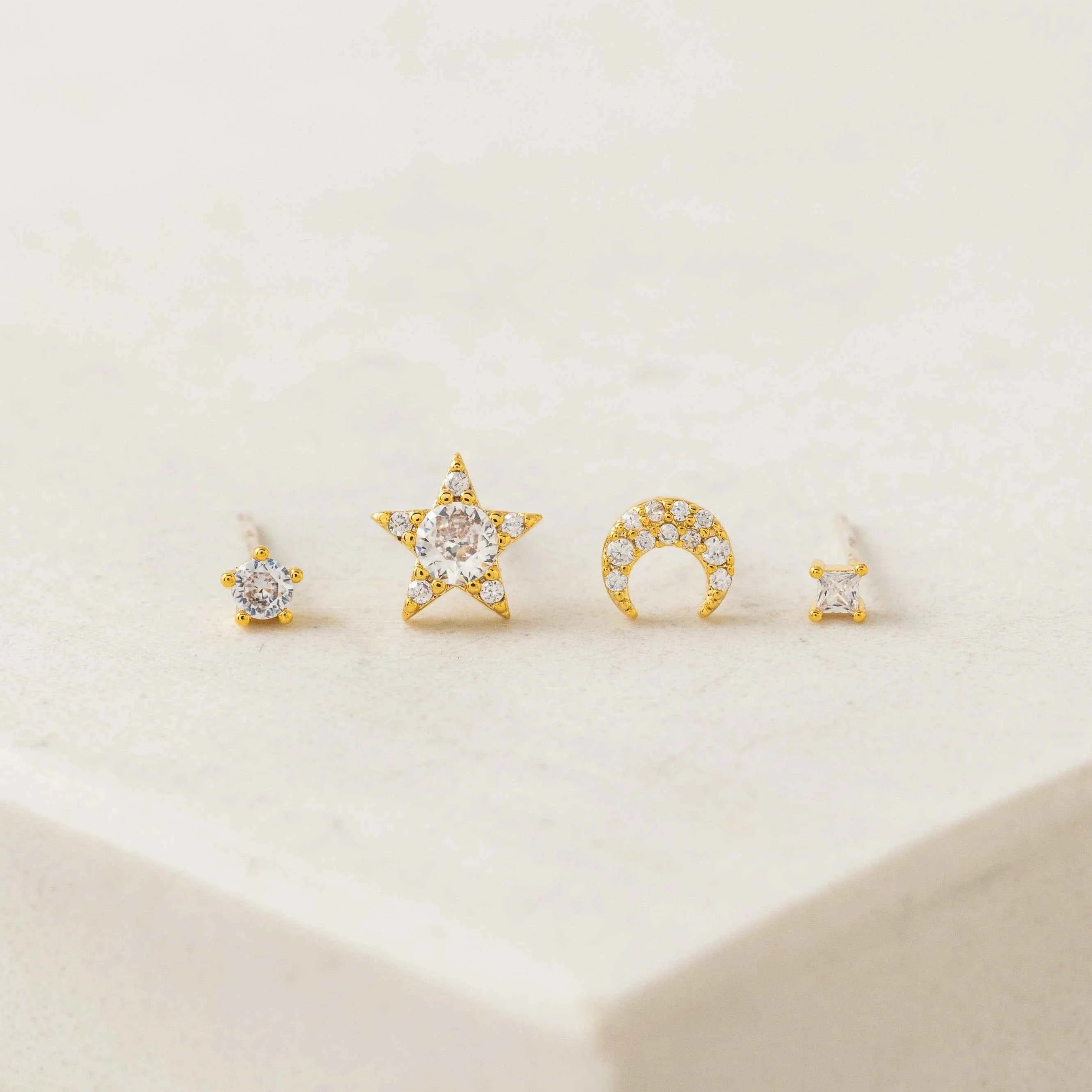 Cosmos Ear Stack Earrings Gold