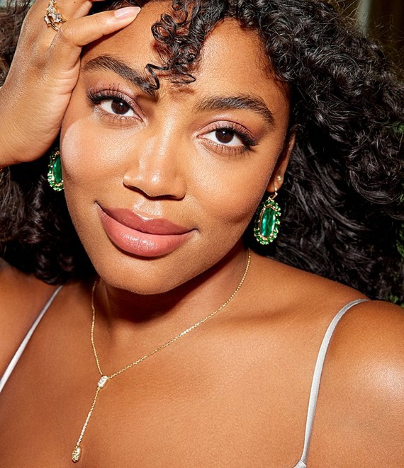 Crystal Grayson Pave Y Necklace in Gold - Bella's House Tulsa