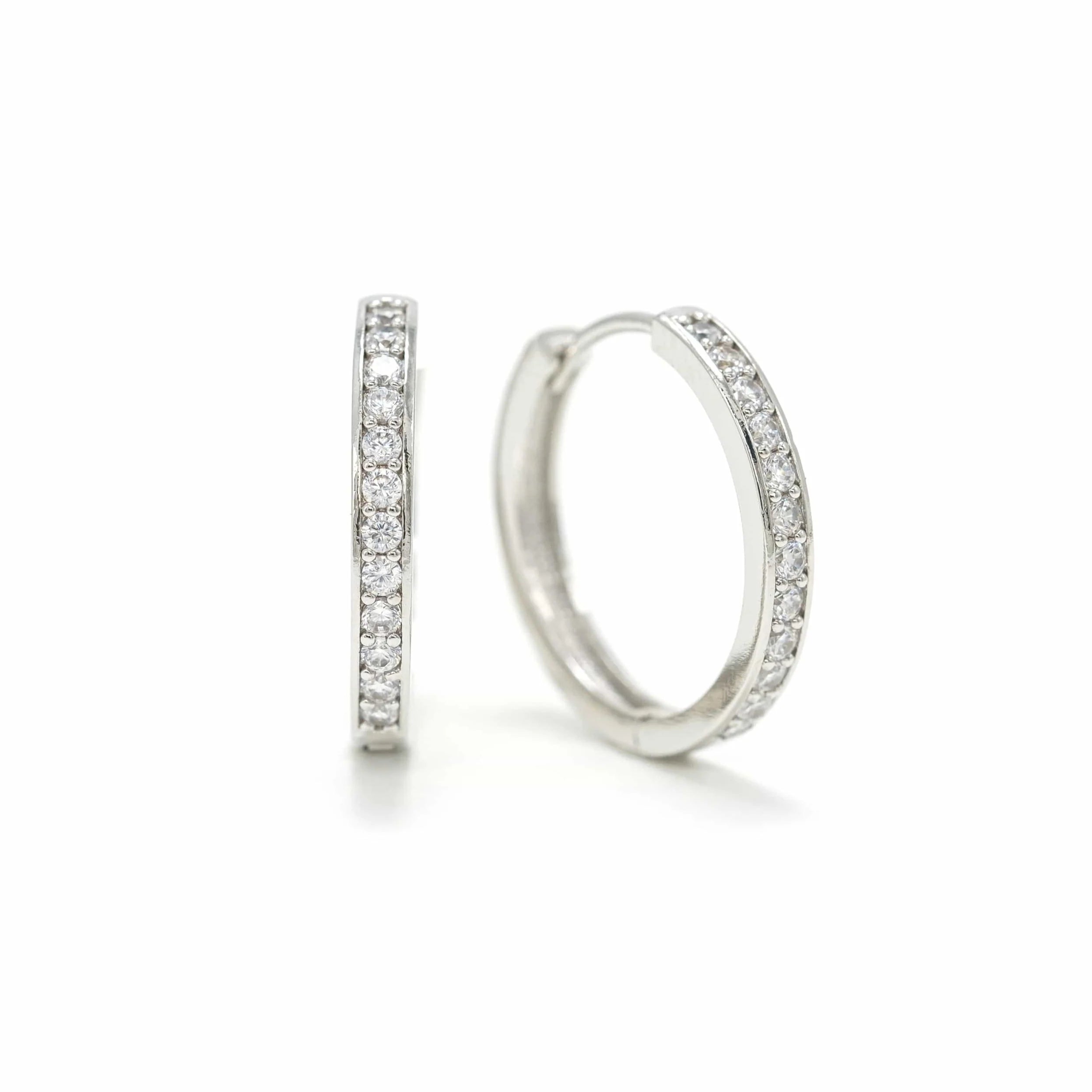 Desi 20mm Hoop Earrings Silver - Bella's House Tulsa