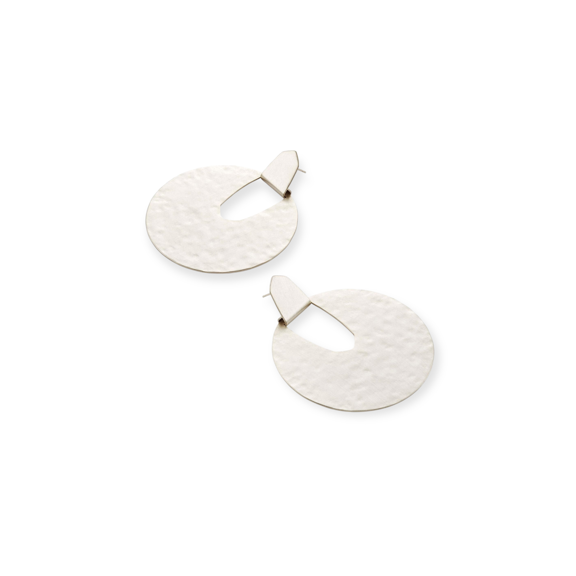 Diane Stud Earrings in Bright Silver
