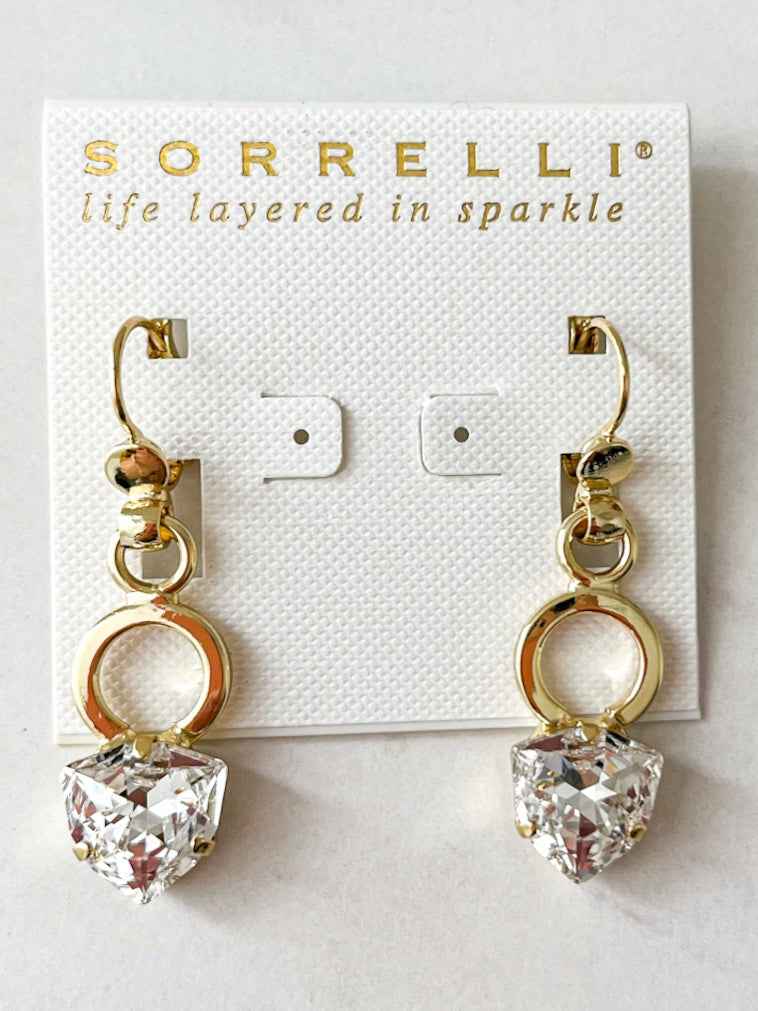 EEB14BGCRY Gold Dangle Crystal Earrings