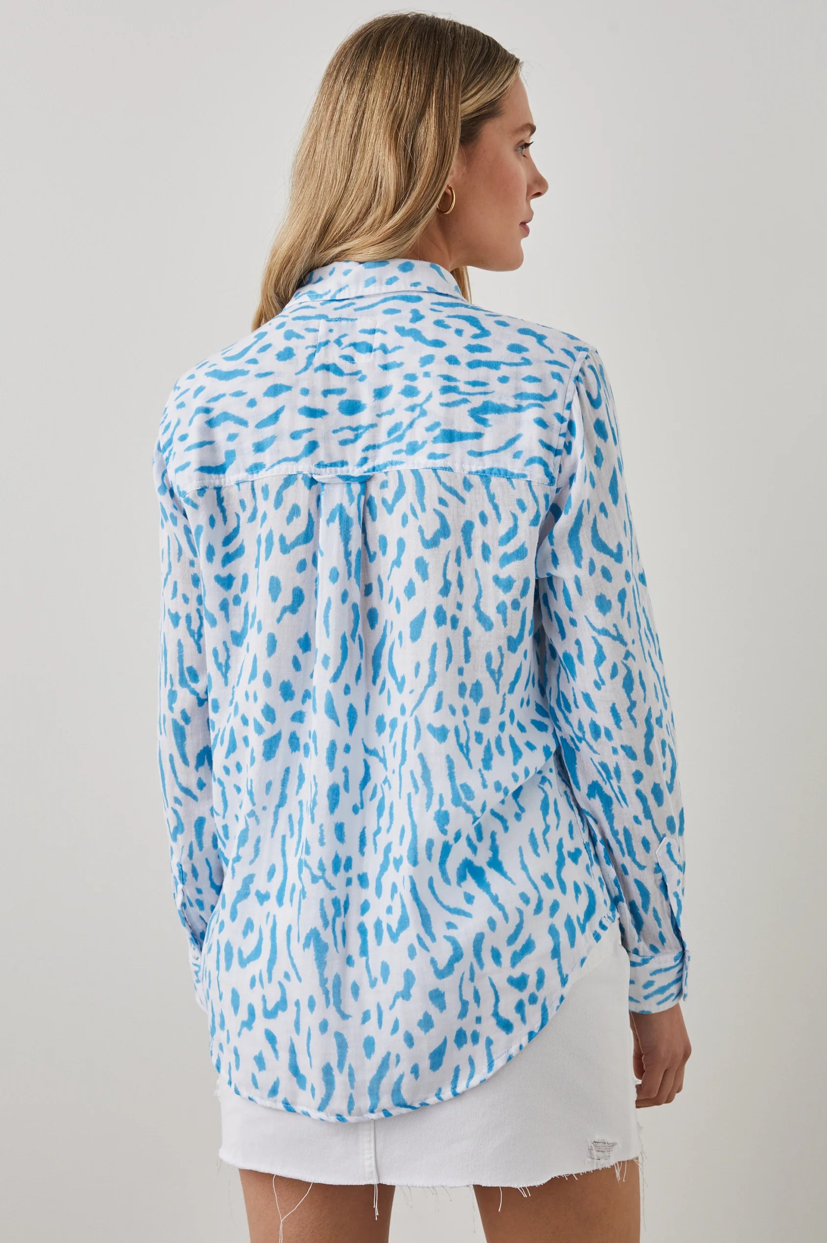 Ellis Shirt Teal Cheetah Eco - Bella's House Tulsa