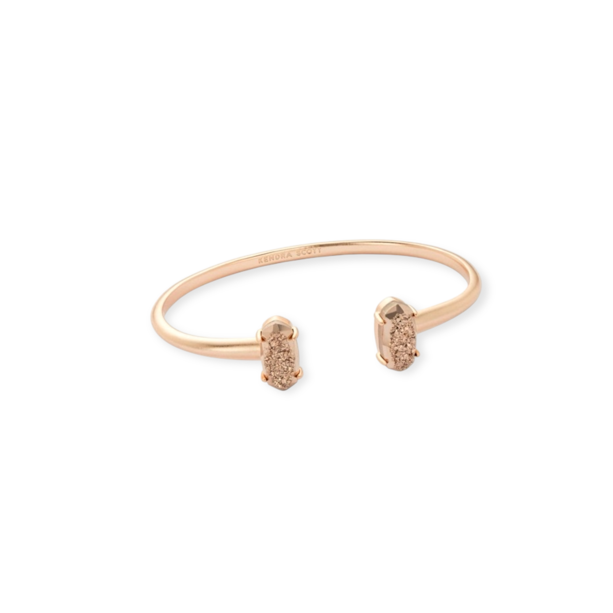 Edi Cuff Bracelet in Rose Gold Drusy