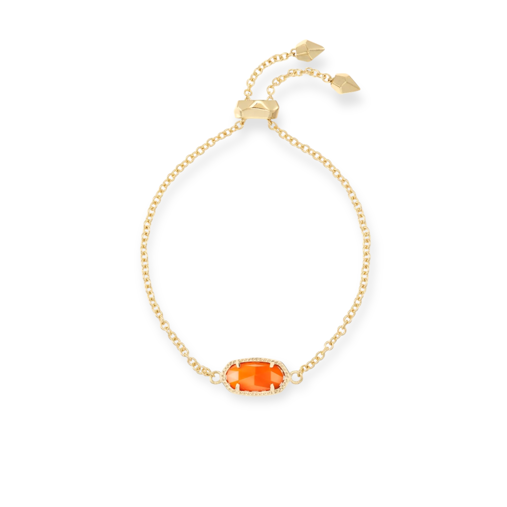 Elaina Adjustable Chain Bracelet Gold in Orange