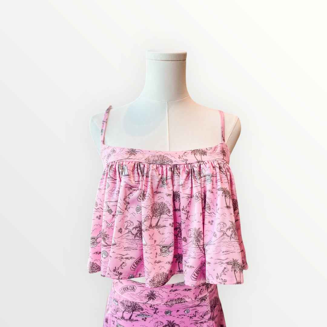 Eliza Top Le Beach Toile Pink Eliza Top