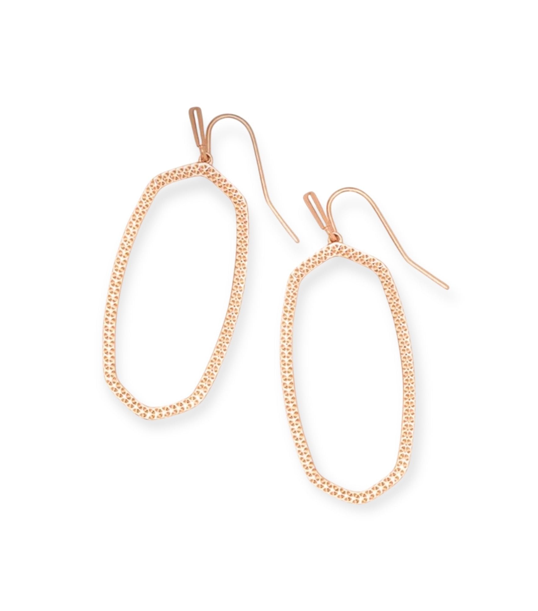 Elle Open Frame Rose Gold Earrings - Bella's House Tulsa