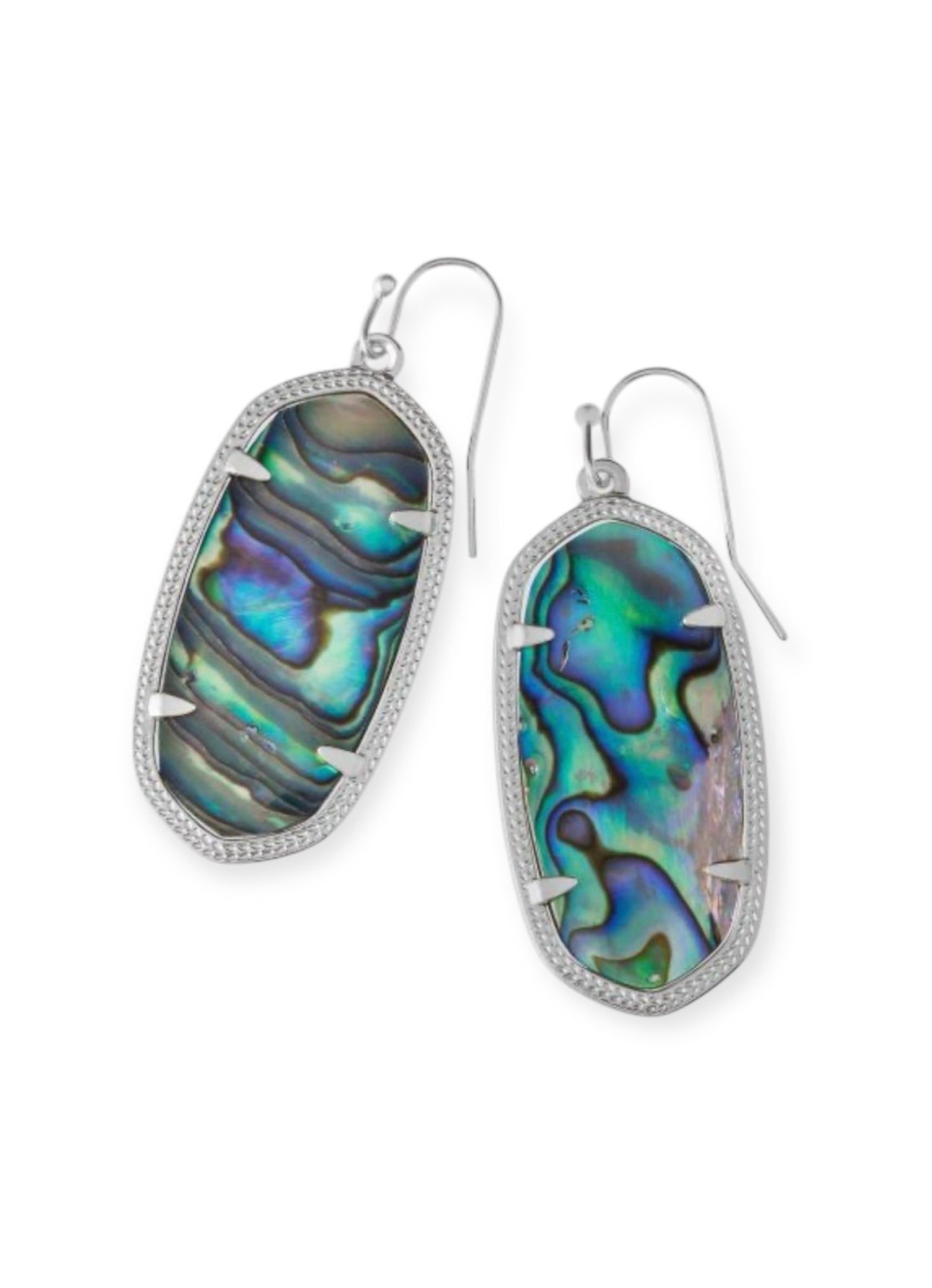 Elle Earring Rhodium Abalone Shell - Bella's House Tulsa