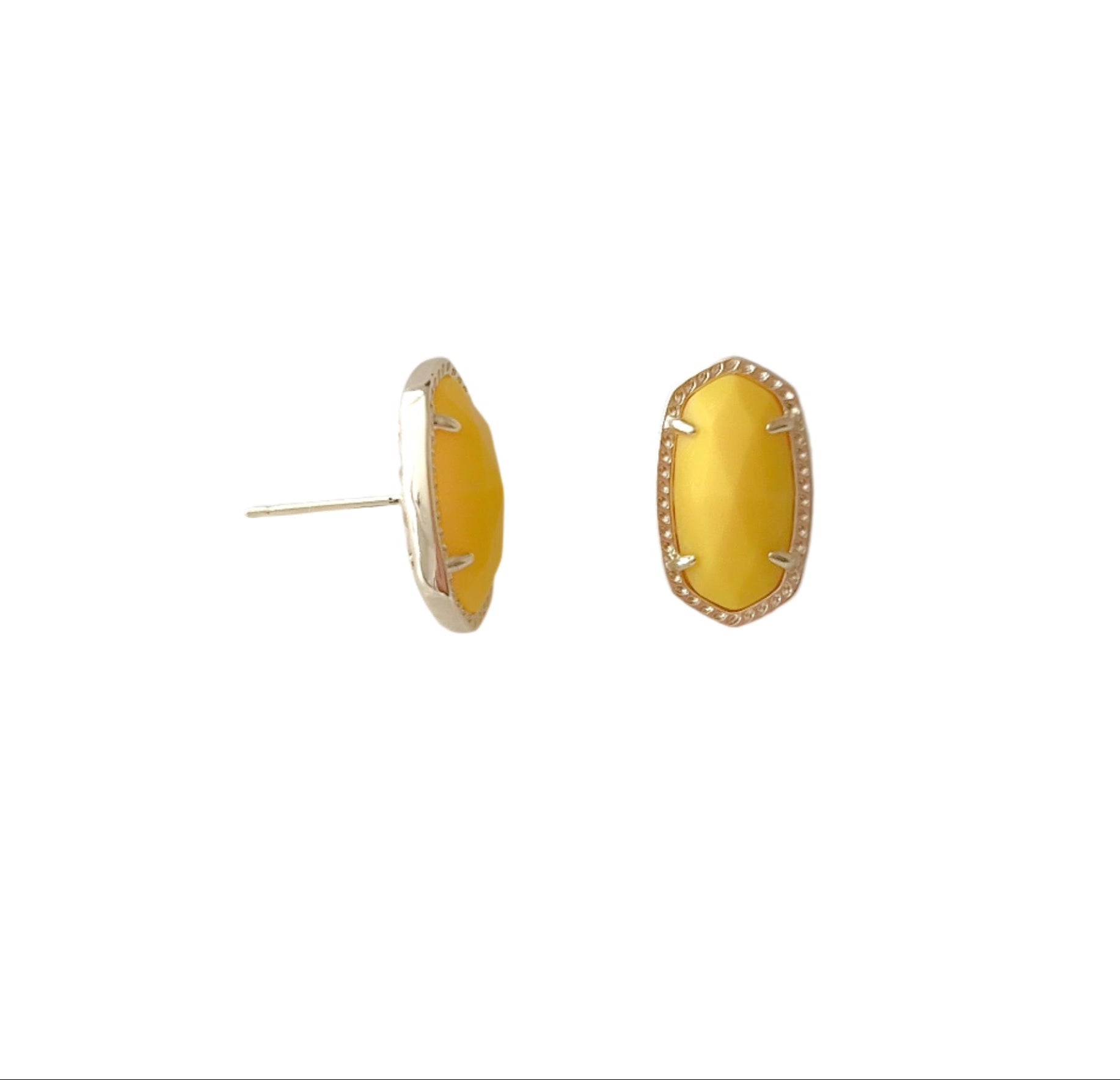 Ellie Gold Stud Earrings in Yellow