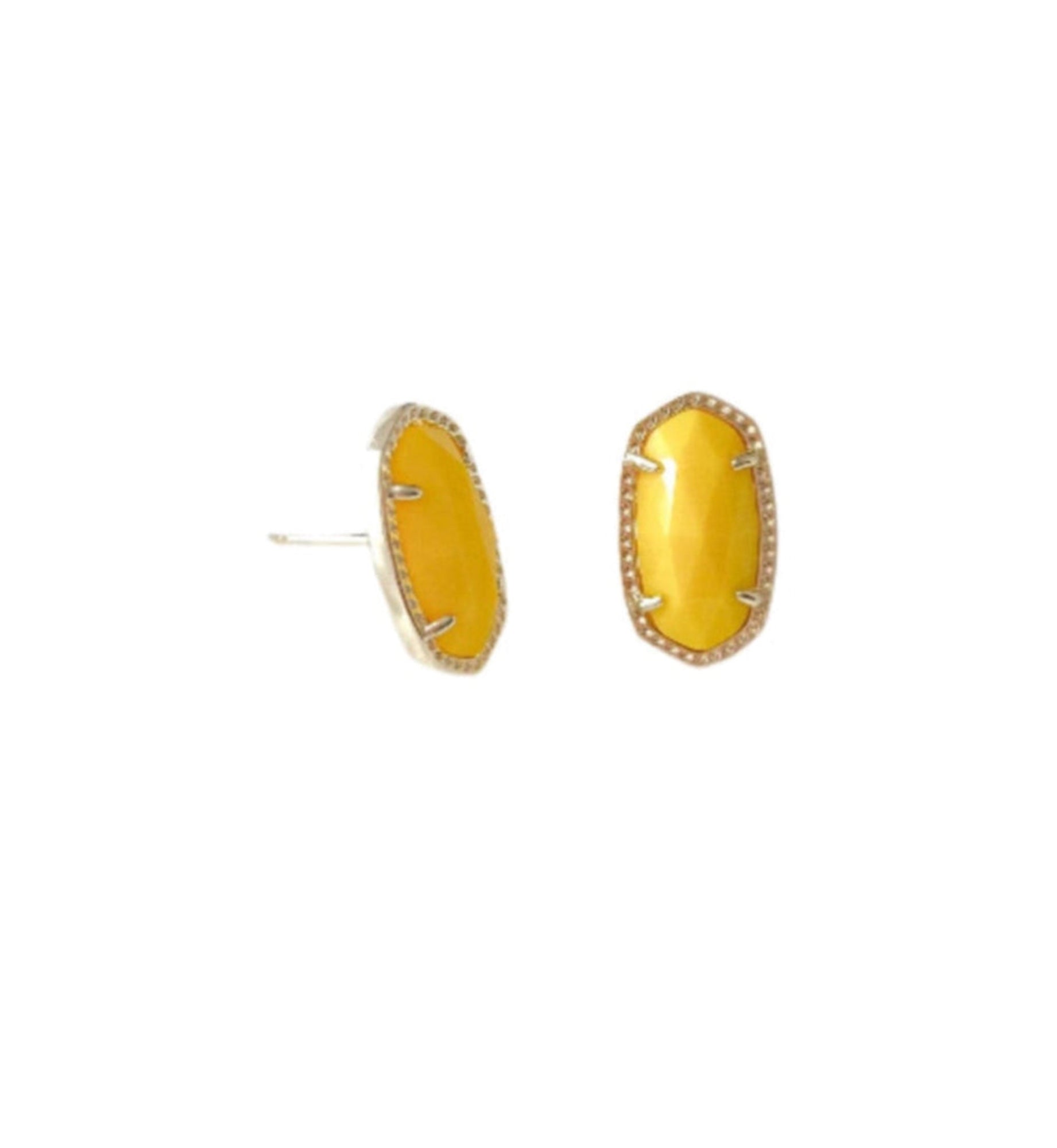 Ellie Gold Stud Earrings in Yellow