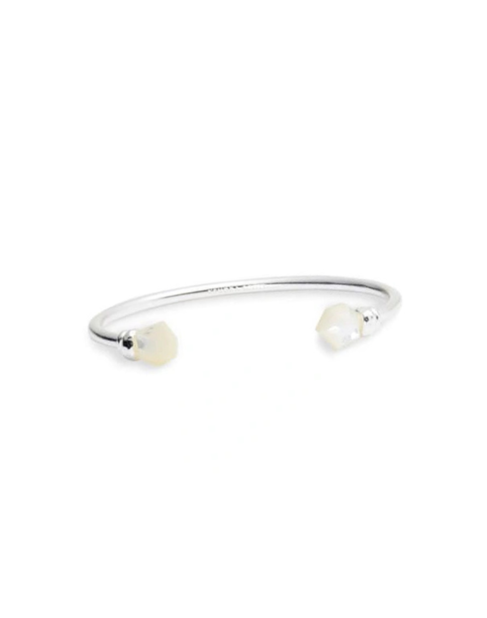 Ellms Bright Silver Cuff Bracelet in Mother of Pearl
