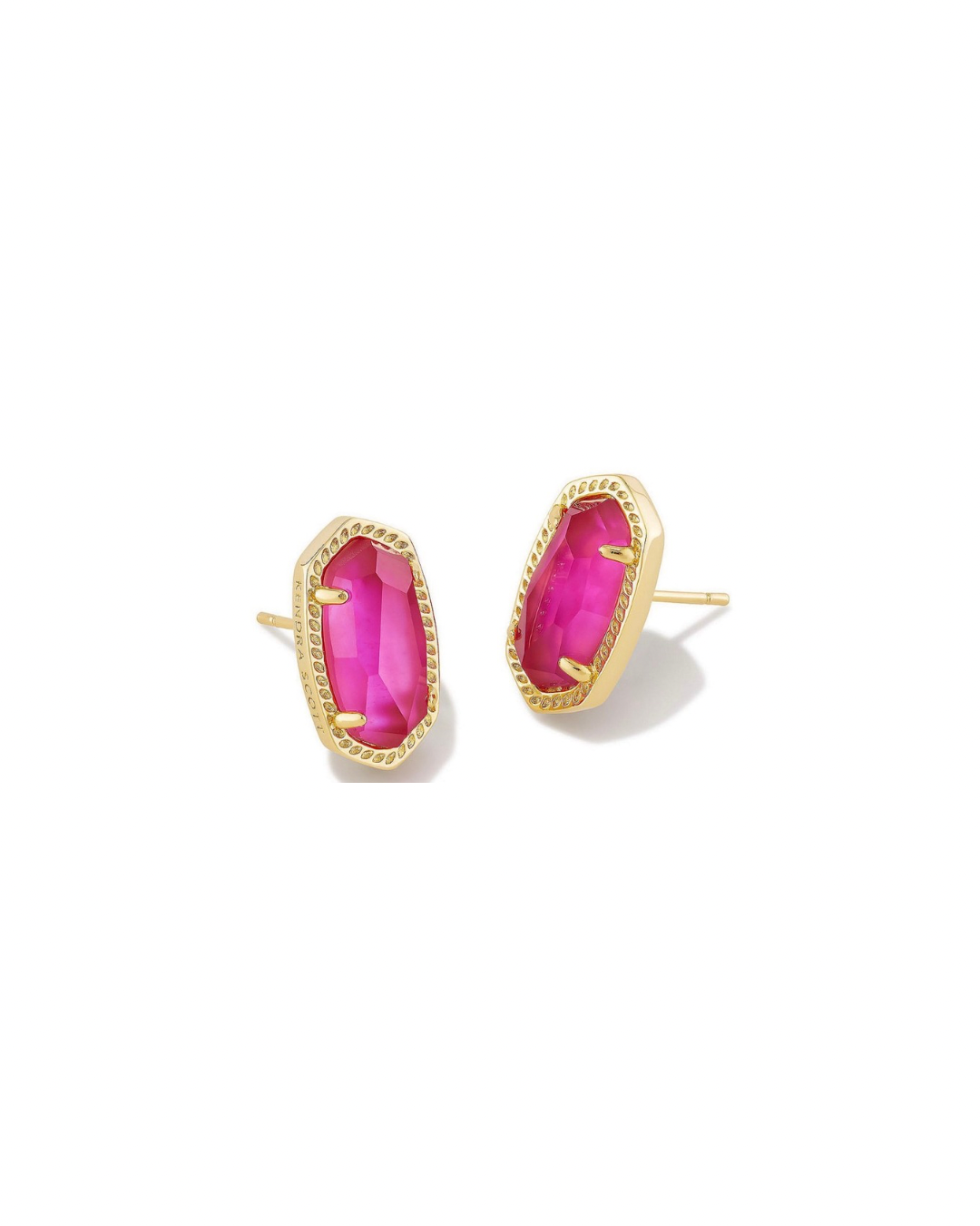 Emery Gold Stud Earrings in Azalea Illusion