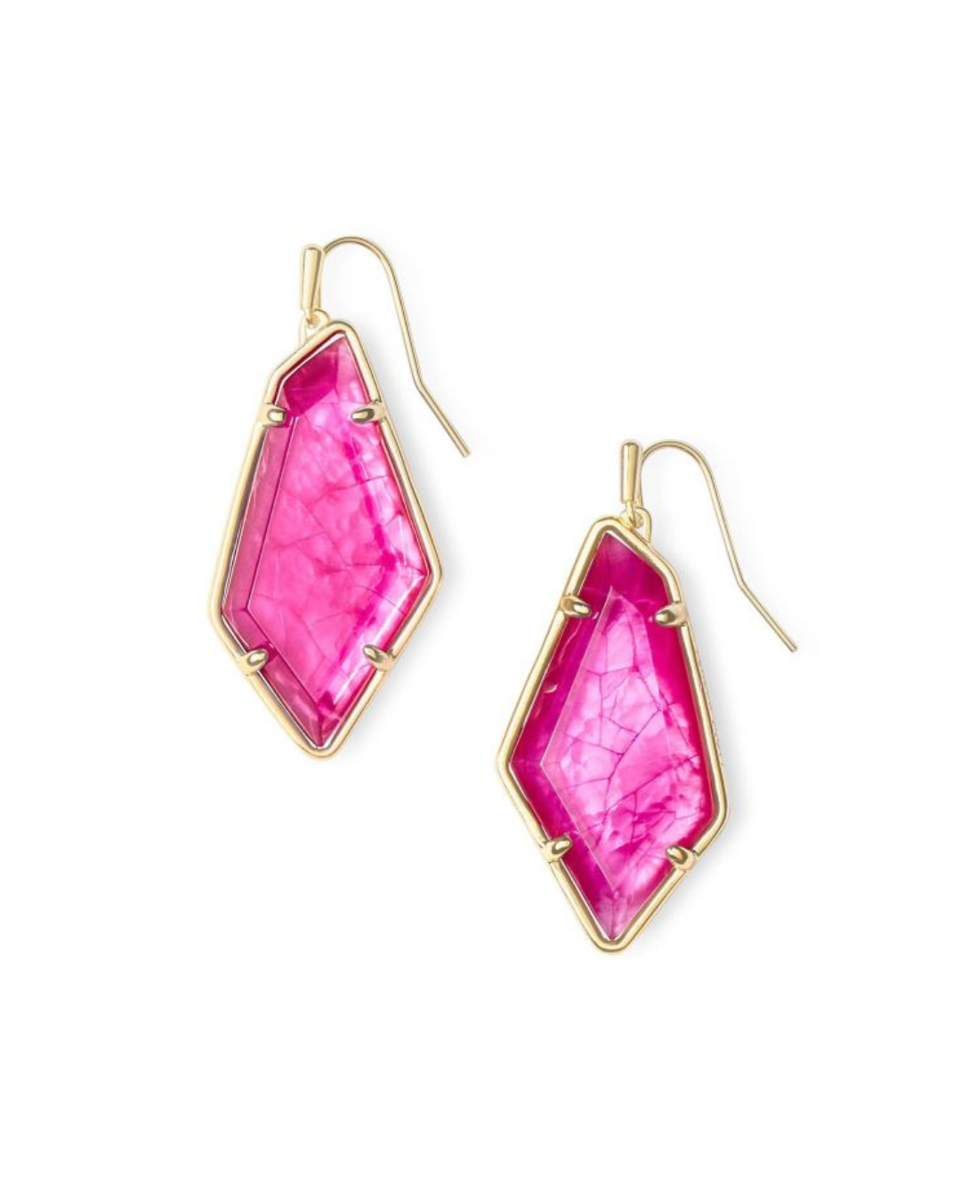 Emilia Gold Drop Earrings in Azalea Illusion