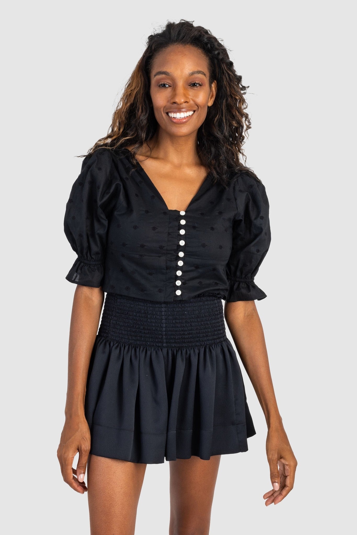 Erica Skirt in Black Glow