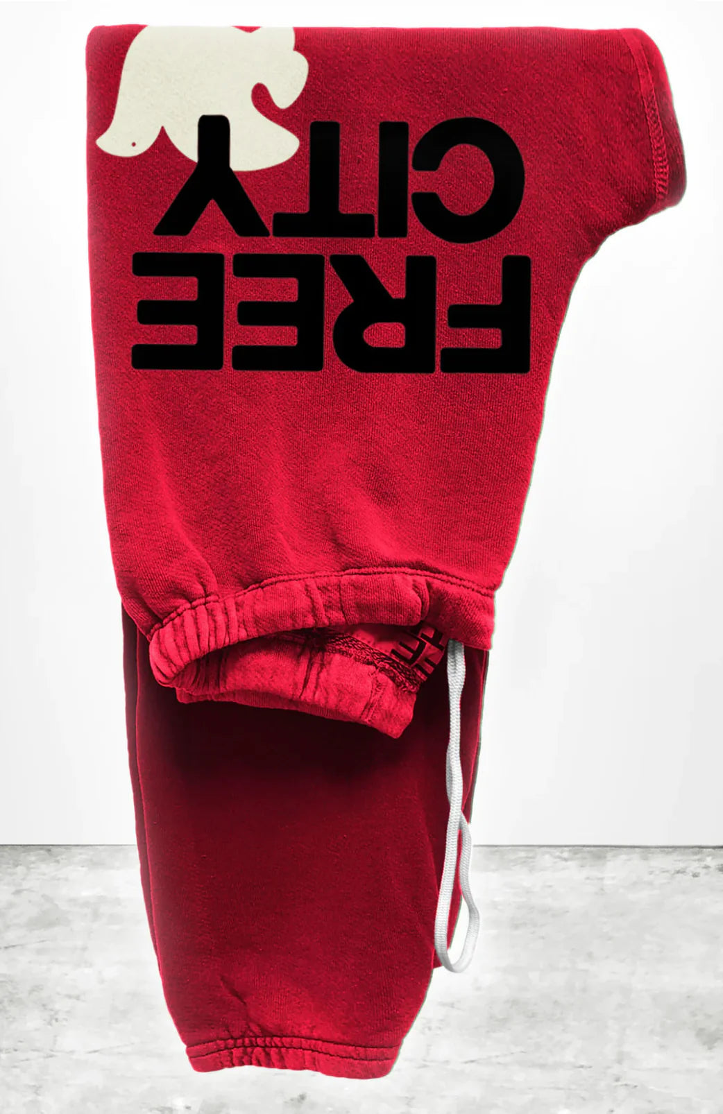 FREE CITY Large Sweatpants in Artyard Red / Cream - Bella's House Tulsa