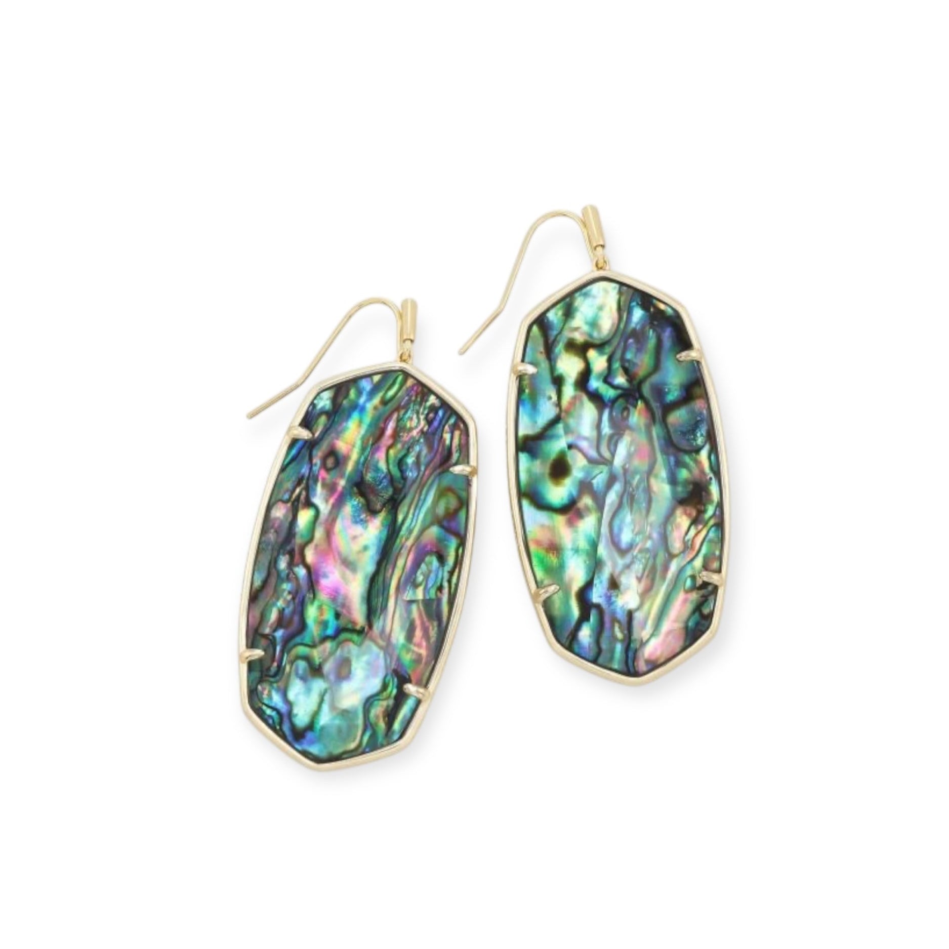 Faceted Danielle Abalone Shell Earrings