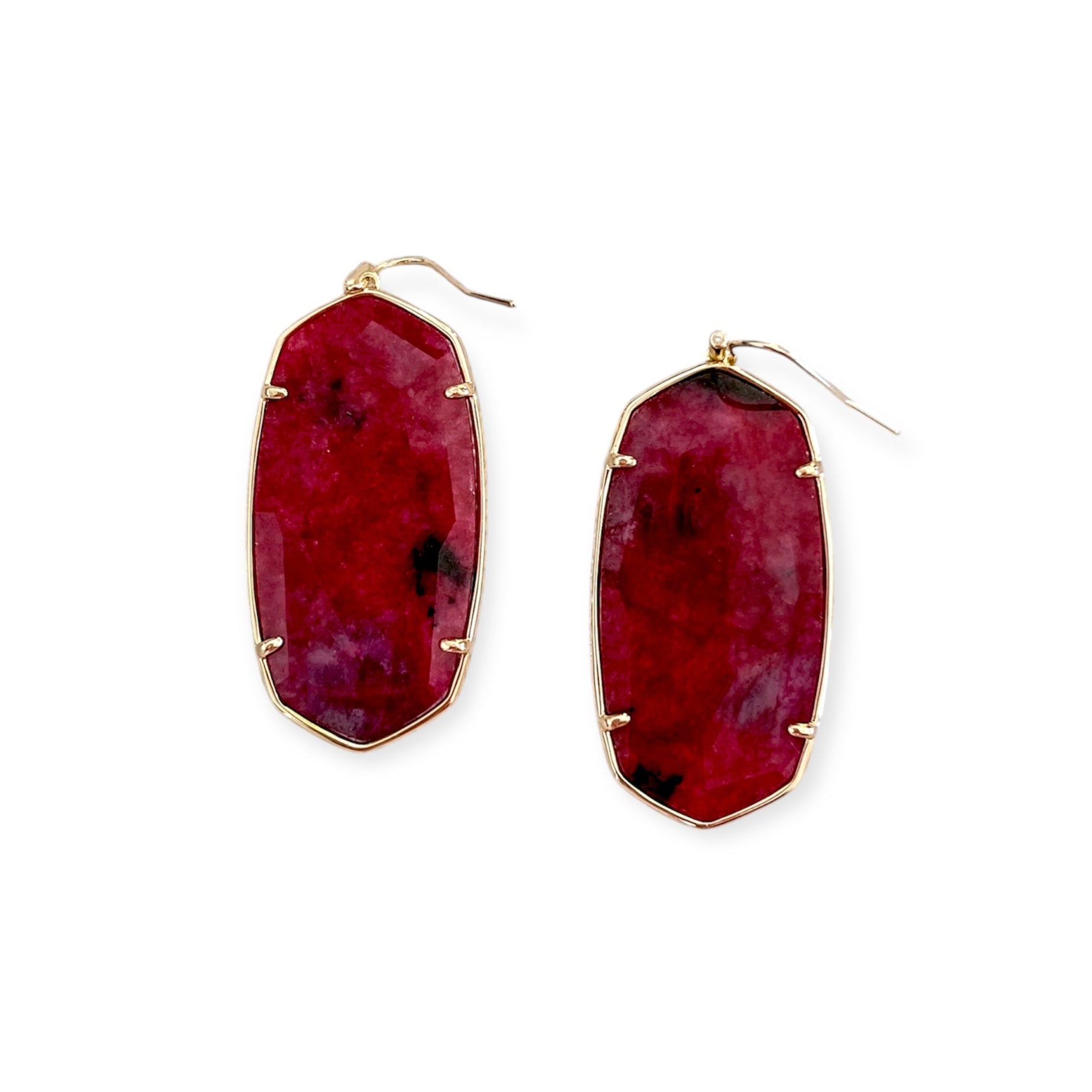 Faceted Danielle Earrings Raspberry Labradorite Earrings