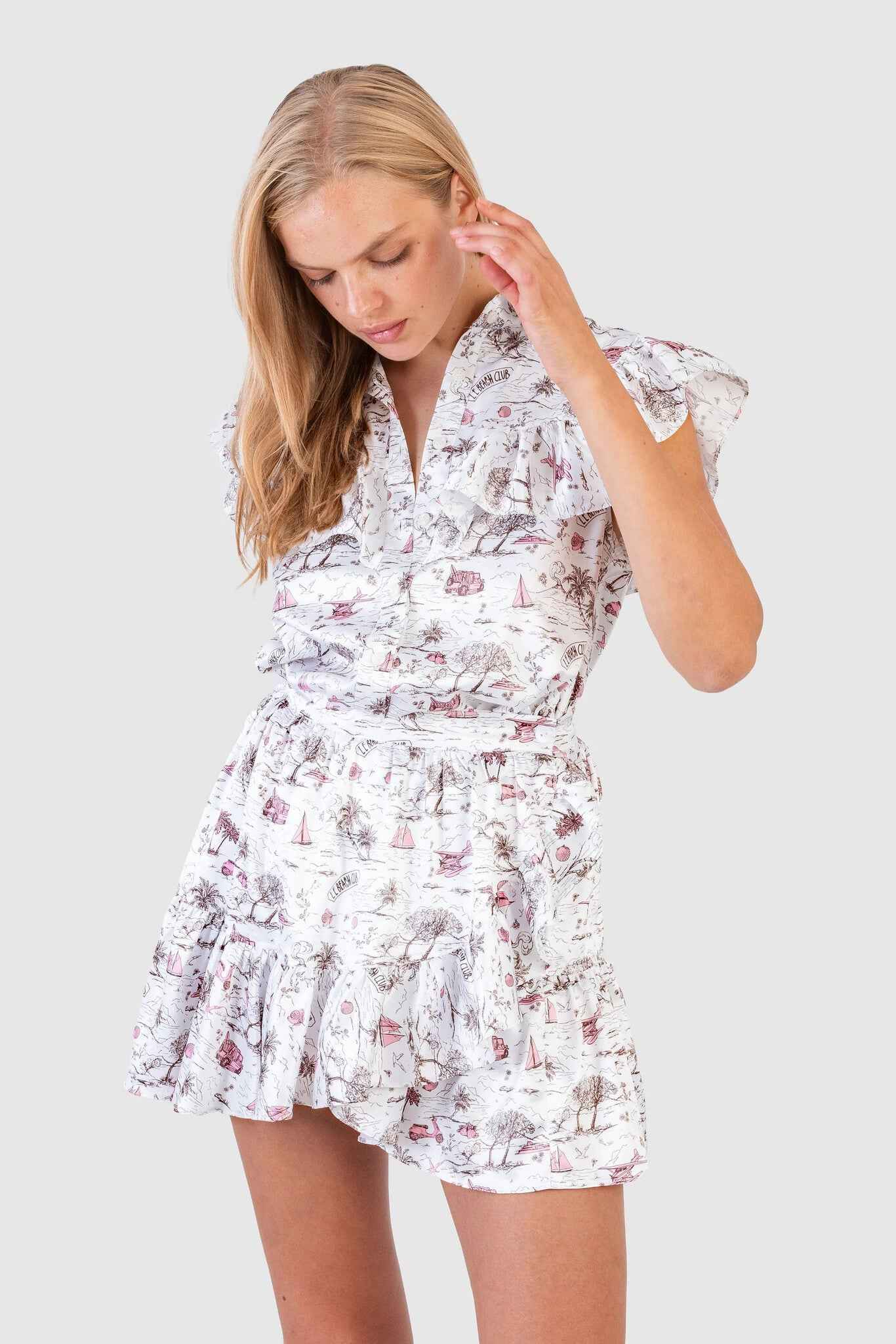 Koch Georgie Skirt Le Beach Club Toile White