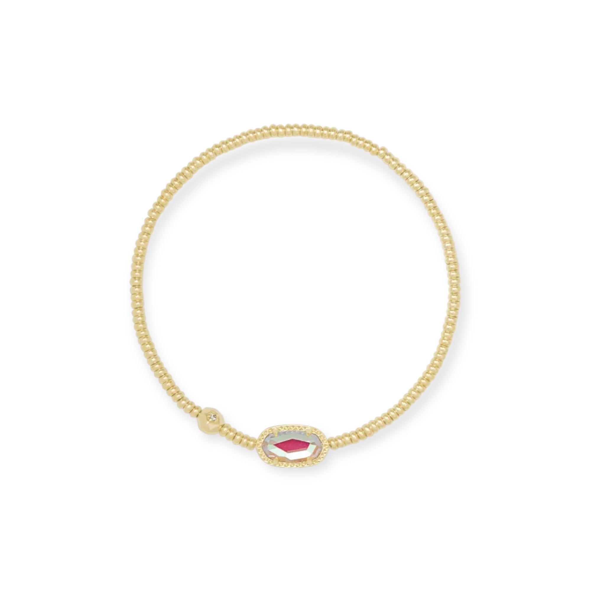 Grayson Stretch Gold Bracelet in Dichroic Glass