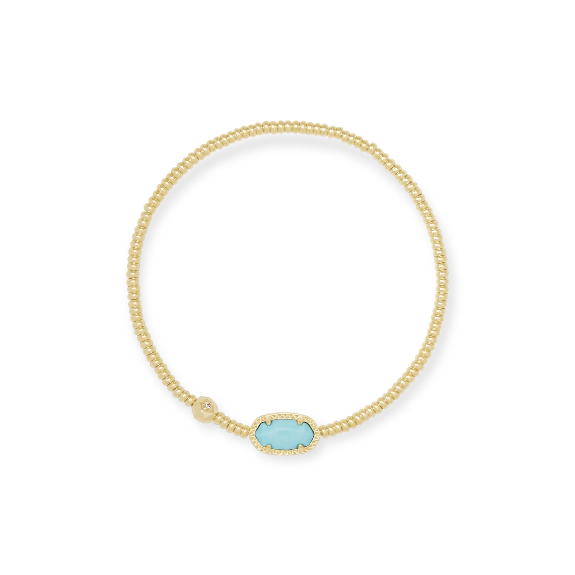 Grayson Stretch Gold Bracelet in Light Blue Magnesite