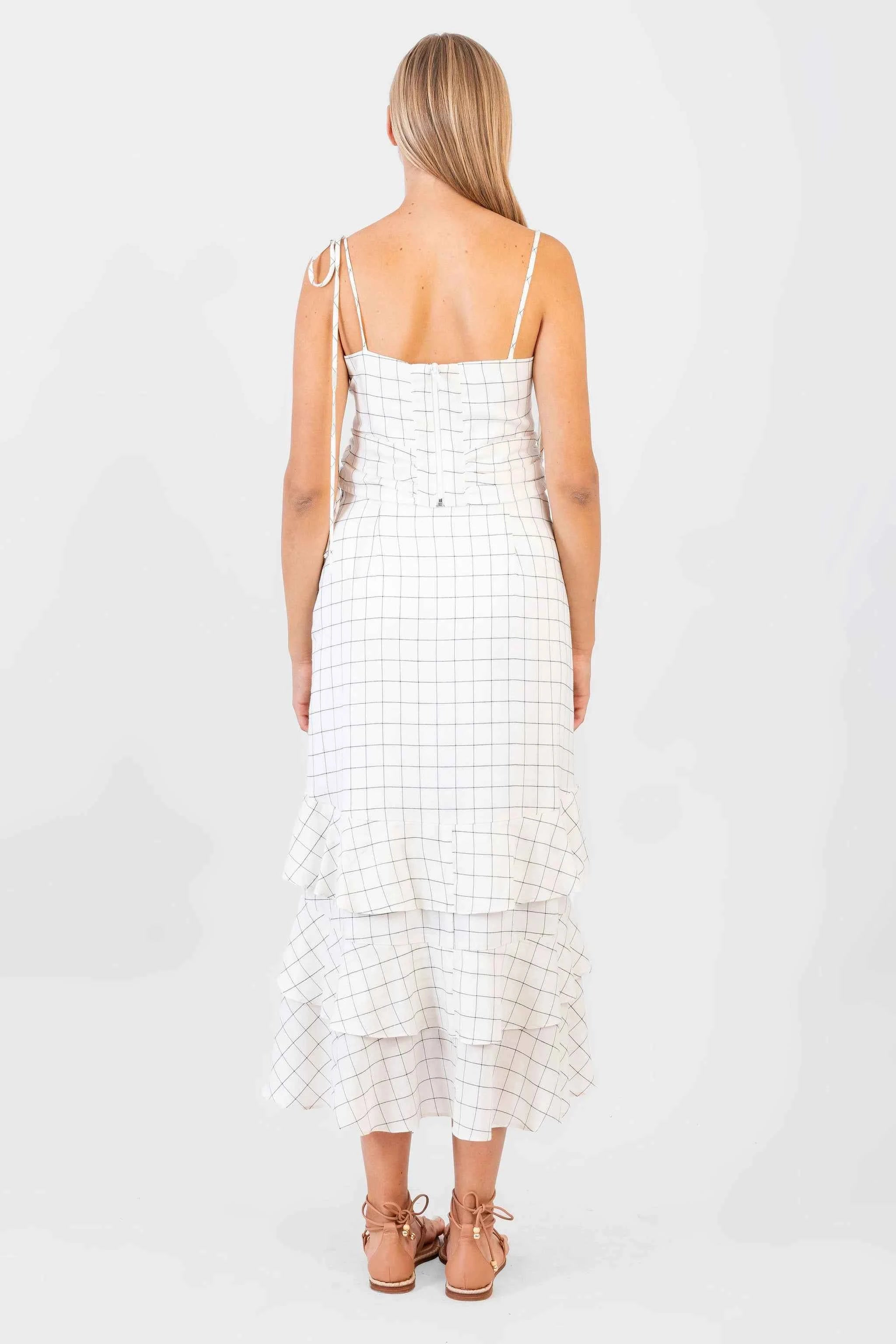 Koch Greta Skirt Ivory & Slate Check