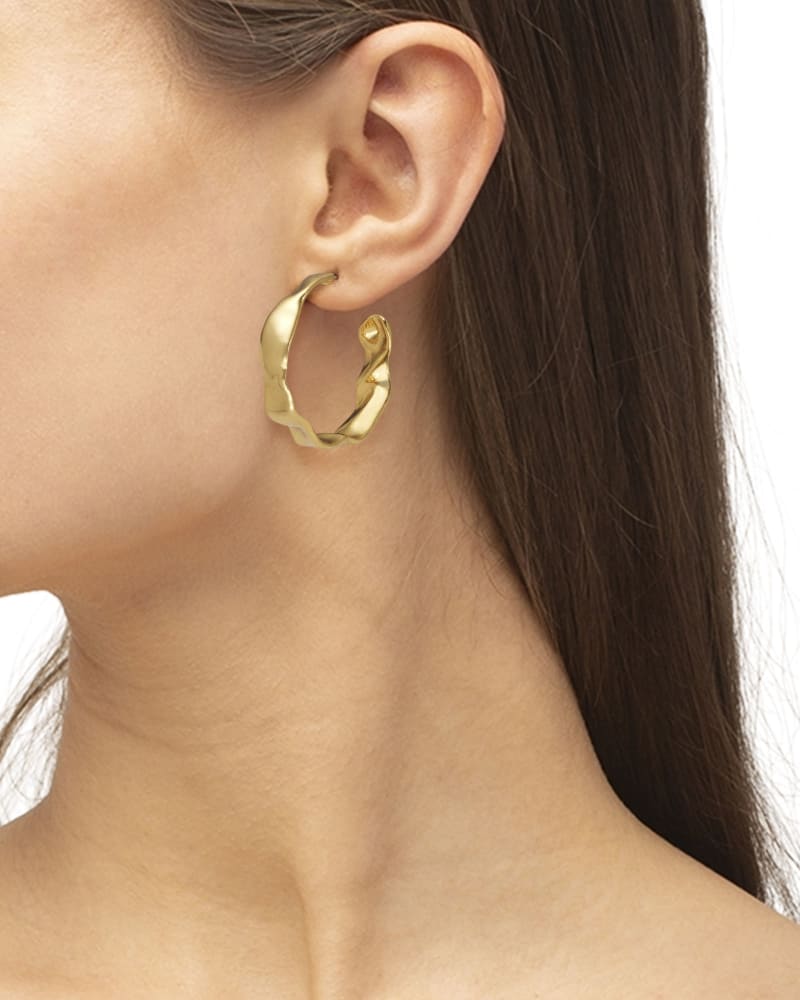 Holland Hoop Earrings in Vintage Gold